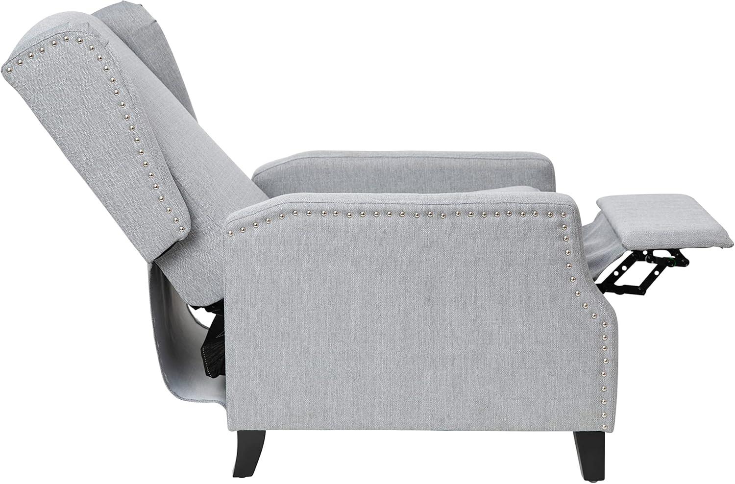 Fulton Push Back Wing Back Pocket Spring Recliner with Side Accent Nail Trim