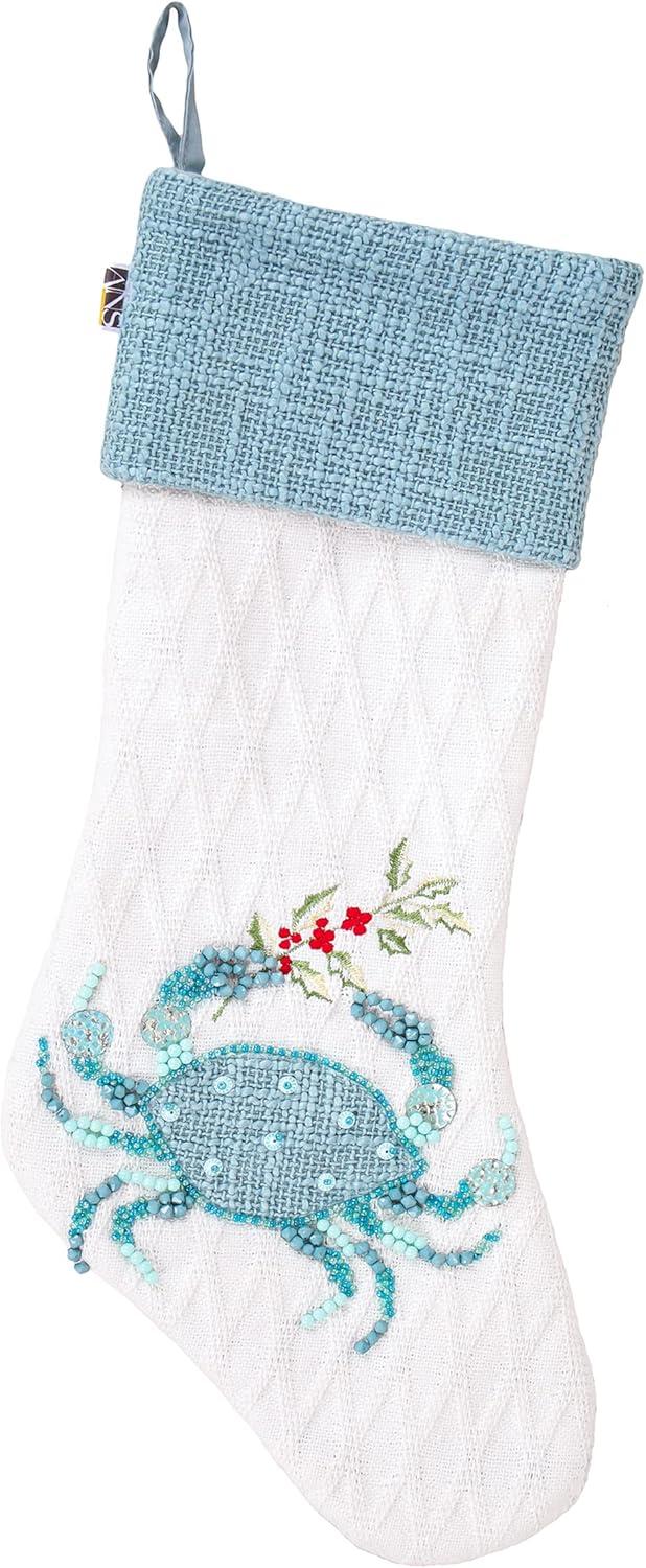 HGTV Home Collection Blue Crab Stocking