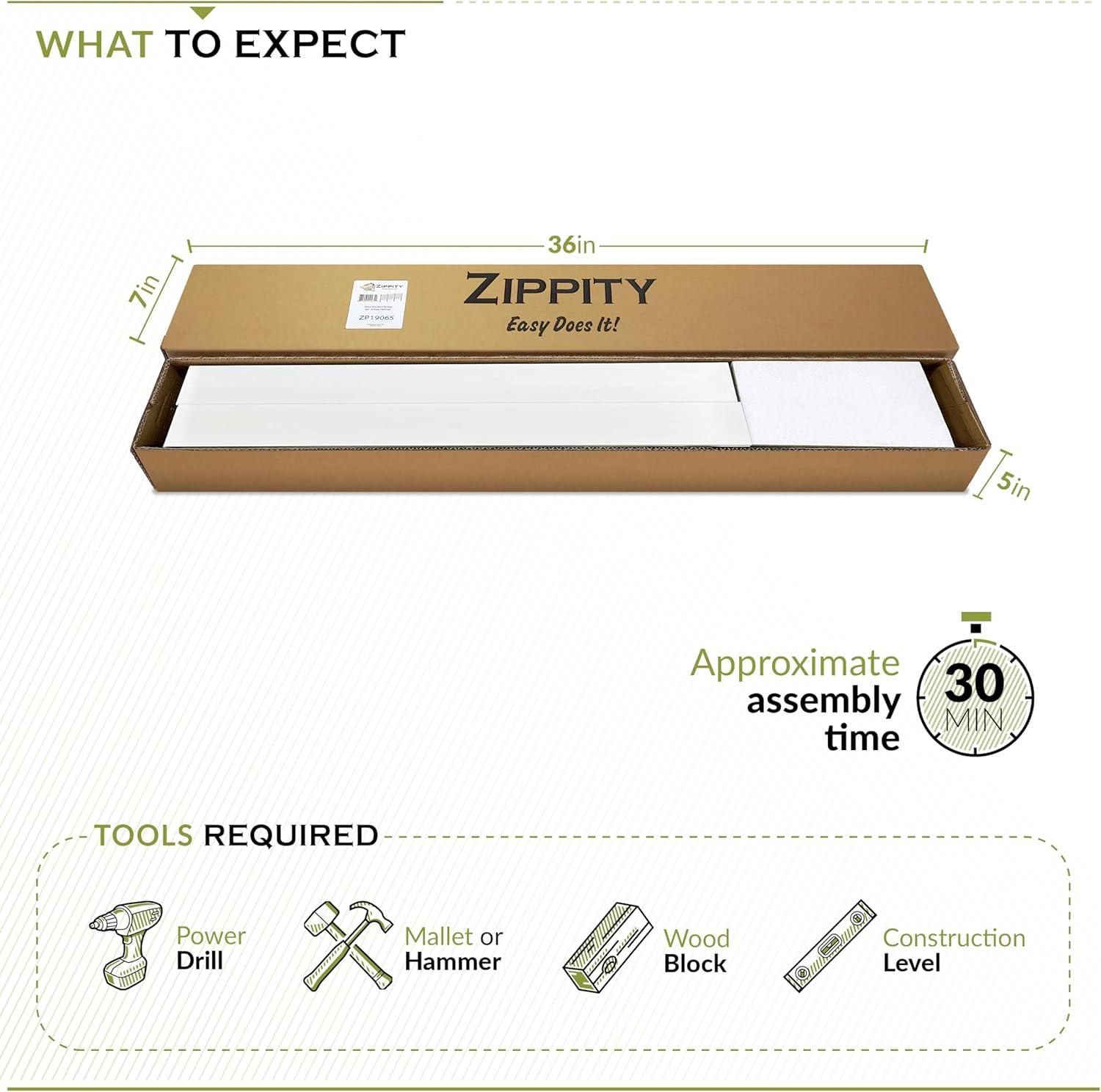 Zippity Outdoor Products 26in H x 24in W (3 Panels) No Dig Zippity Maui Fence Kit, Charcoal Color WoodTek Vinyl Fence Panel, Temporary Outdoor Border for Garden, Easy Install DIY Fence for Backyard, Patio, & Deck, ZP19066