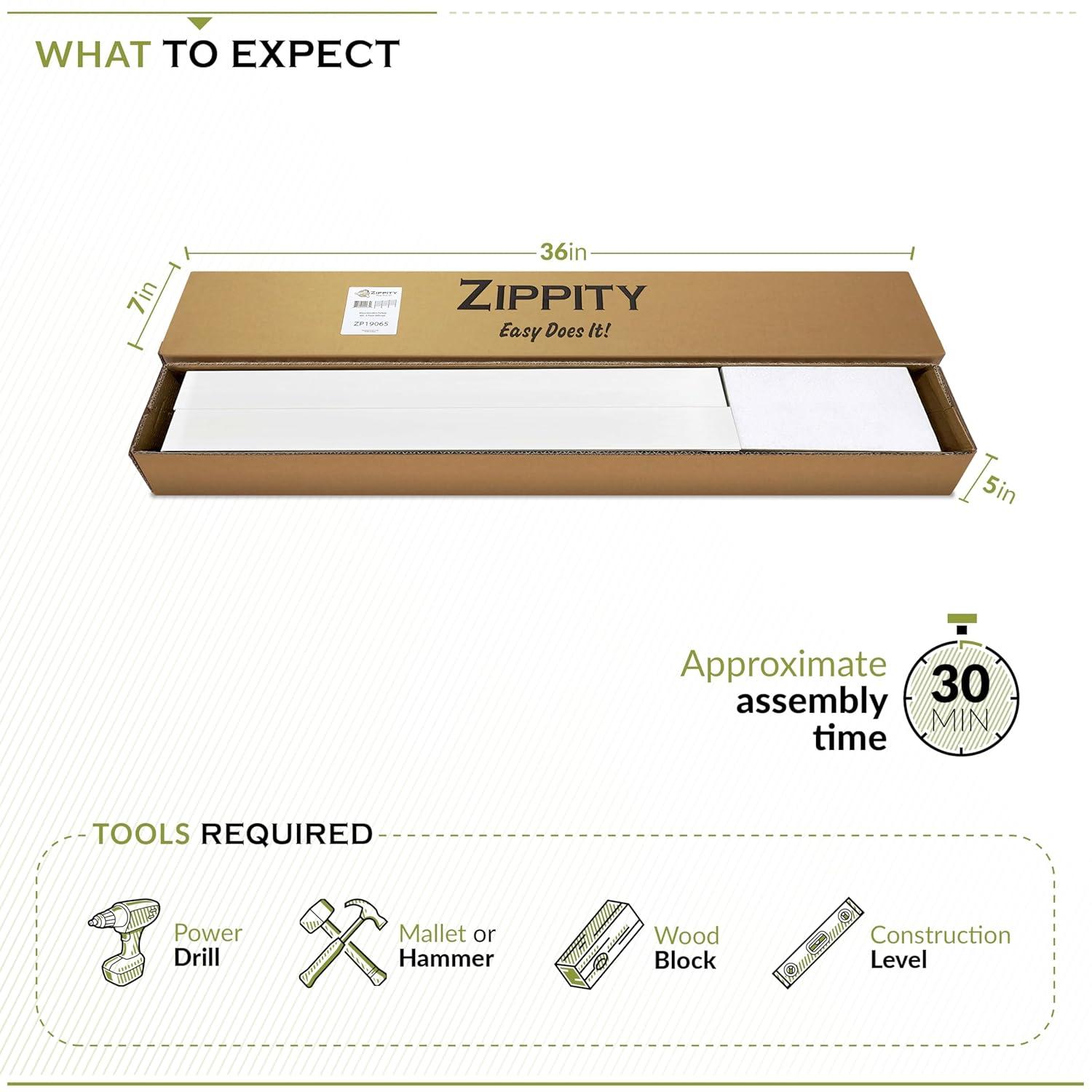 Zippity Outdoor Products 26in H x 24in W (3 Panels) No Dig Zippity Maui Fence Kit, Charcoal Color WoodTek Vinyl Fence Panel, Temporary Outdoor Border for Garden, Easy Install DIY Fence for Backyard, Patio, & Deck, ZP19066