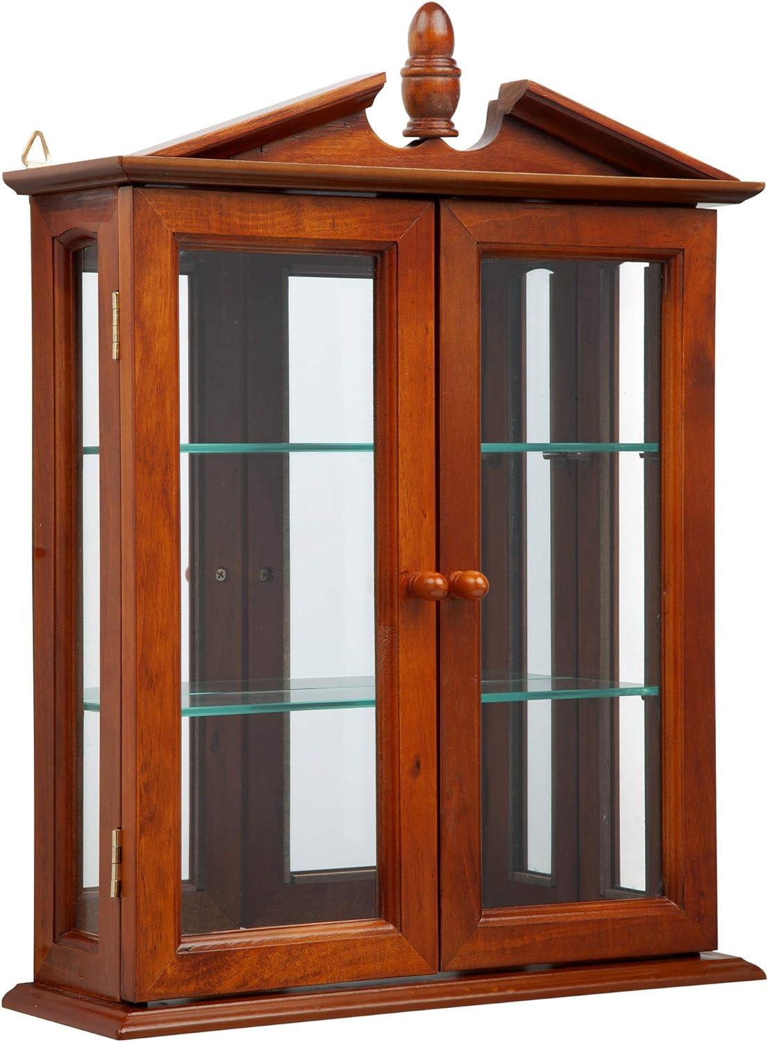 Design Toscano Amesbury Manor Hardwood Wall Curio Cabinet: Ebony Black Finish