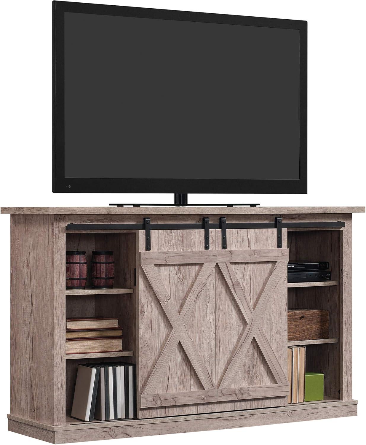 Twin Star Home Terryville Barn Door TV Stand for TVs up to 60", Dark Gray