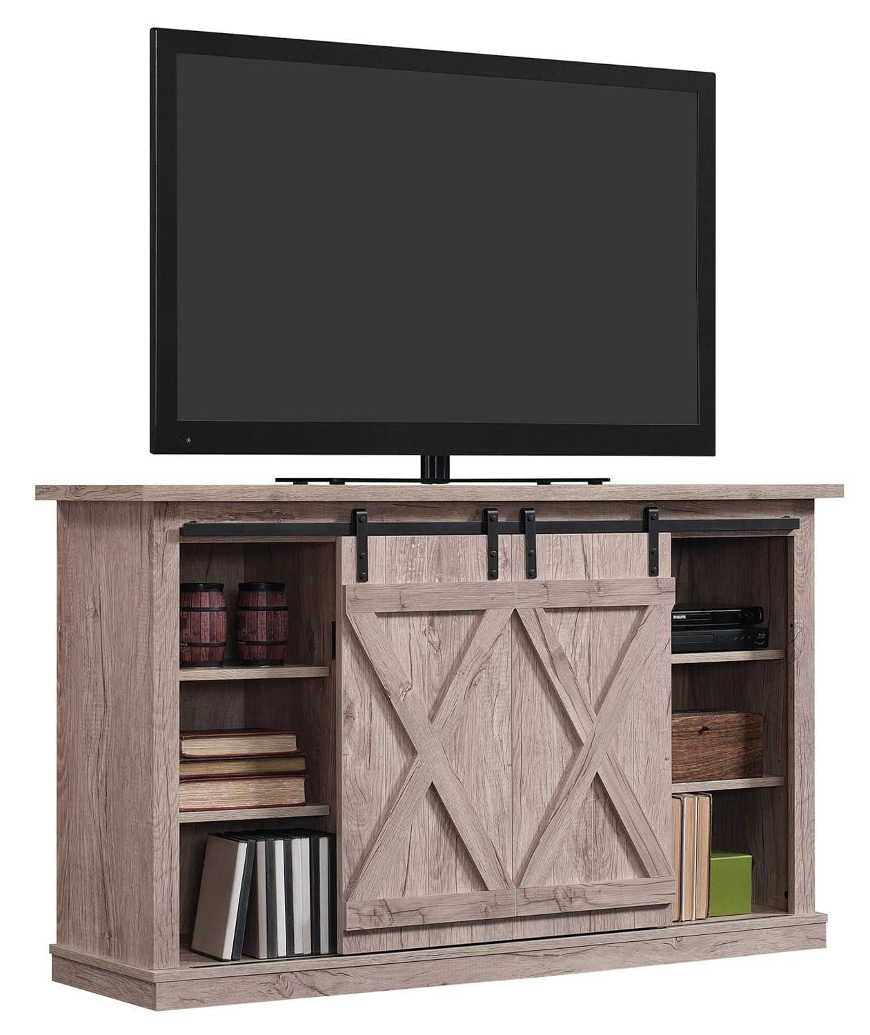 Twin Star Home Terryville Barn Door TV Stand for TVs up to 60", Dark Gray