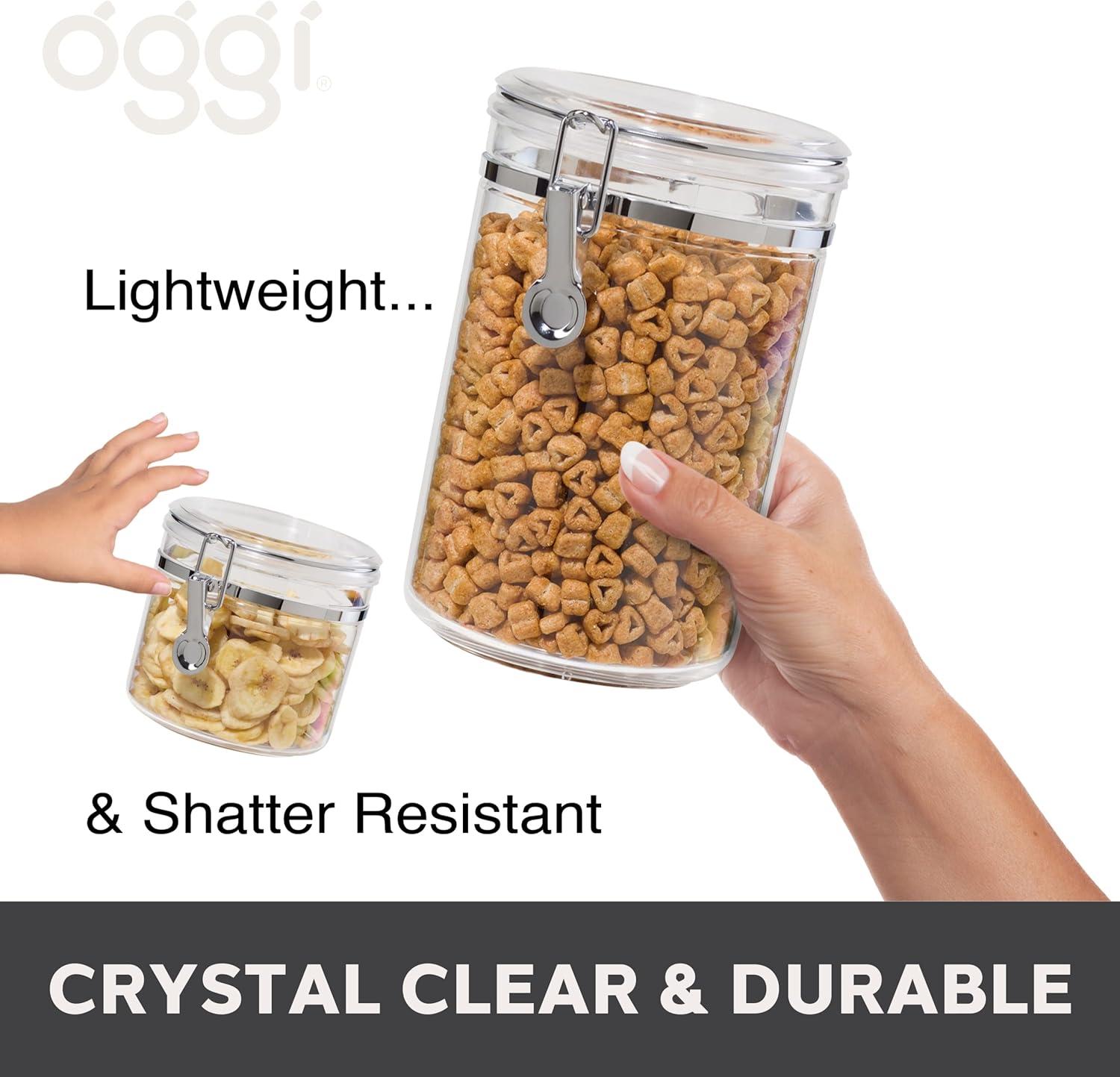 Clear BPA-Free Plastic 5-Piece Kitchen Canister Set