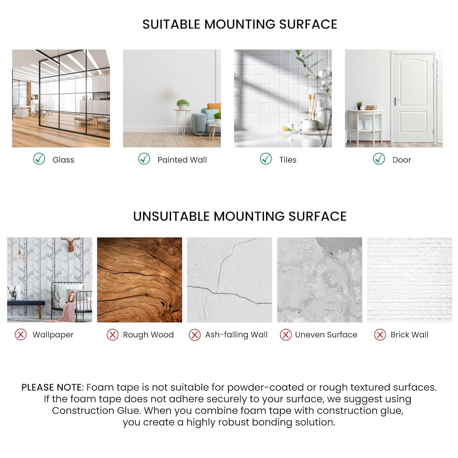 Dulles Glass Frameless Wall Mirror Tiles - 12''x 10'' Large Full Body Mirror for Home Gym, Bedroom, Door, Bathroom, 4 Pack