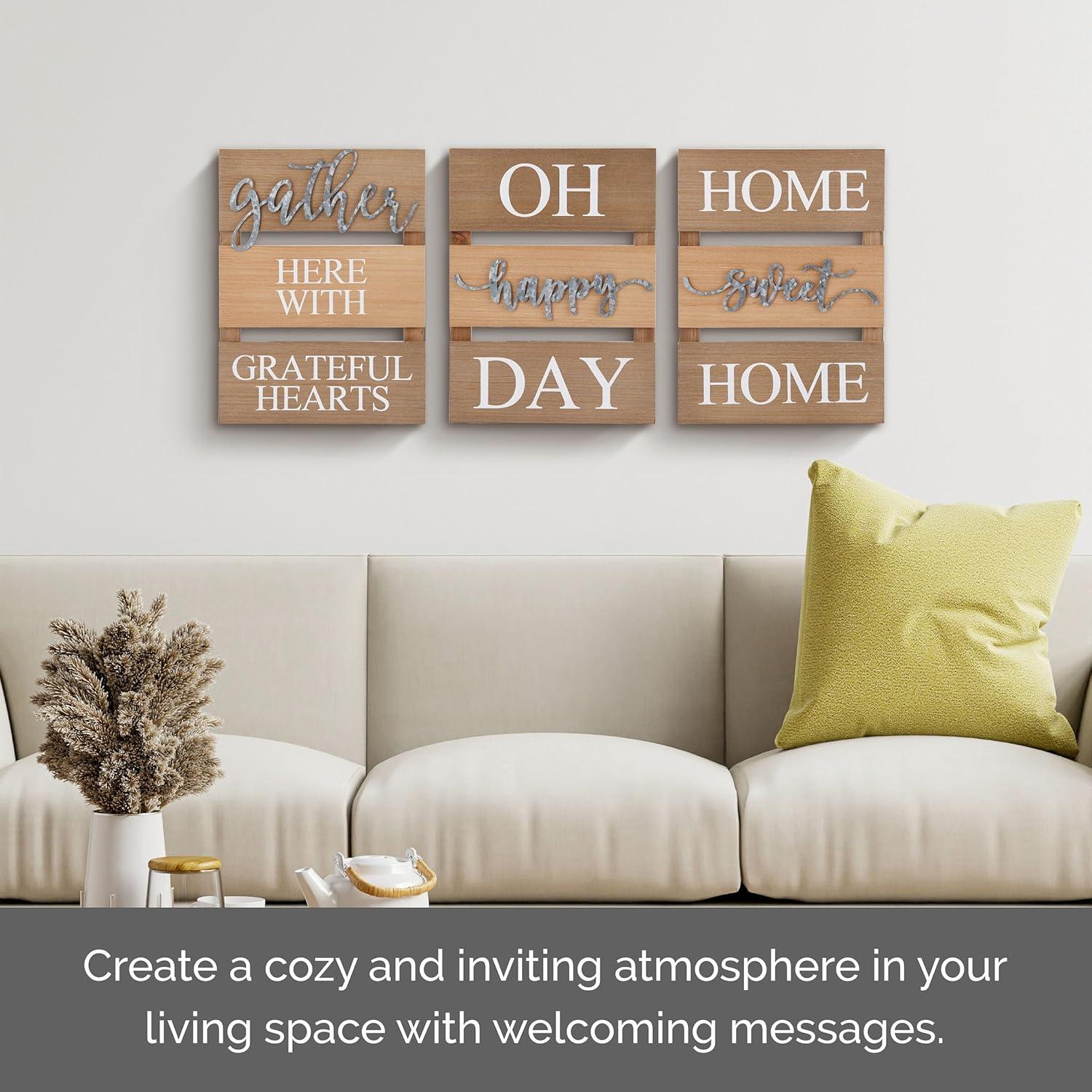Elements 3 Piece Sentiment Wall Décor Set