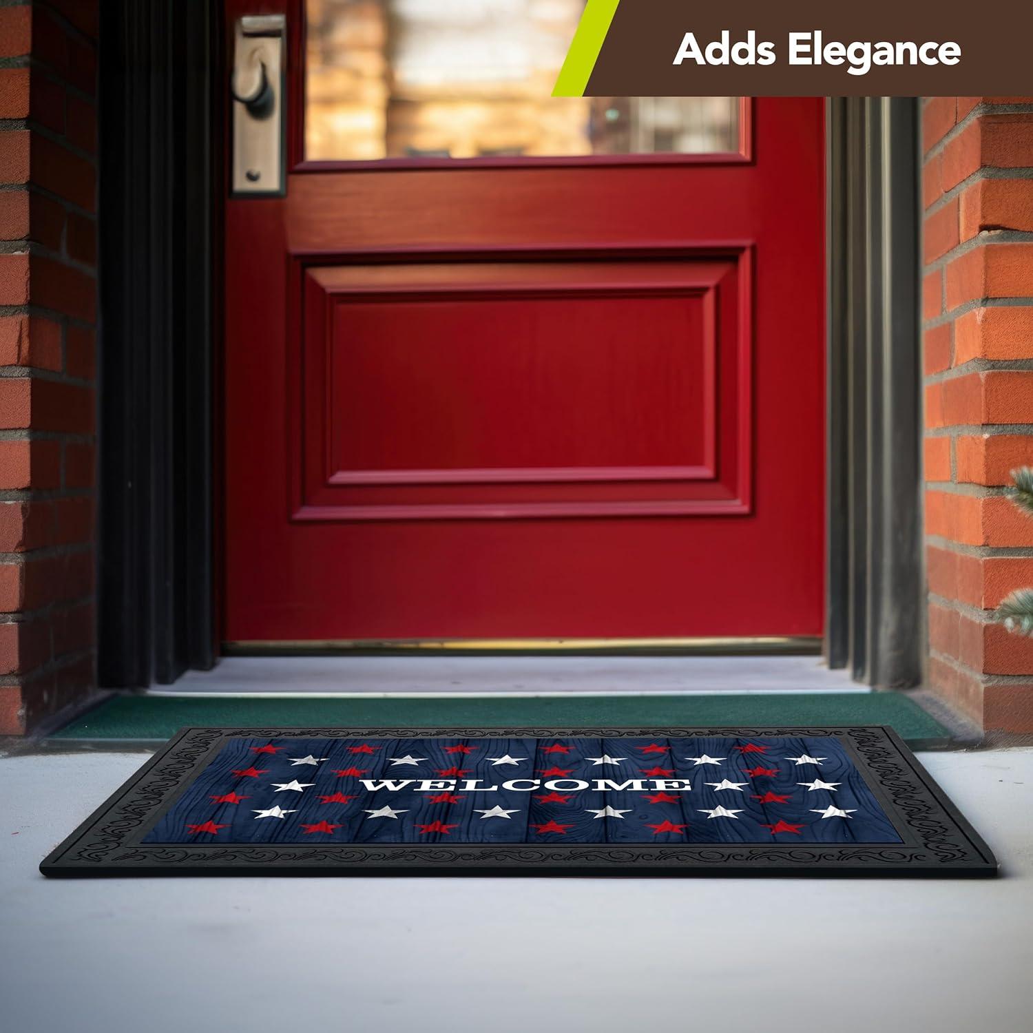 Briarwood Lane Briarwood Lane Outdoor Rubber Doormat Tray Floral Design x Standard Tray
