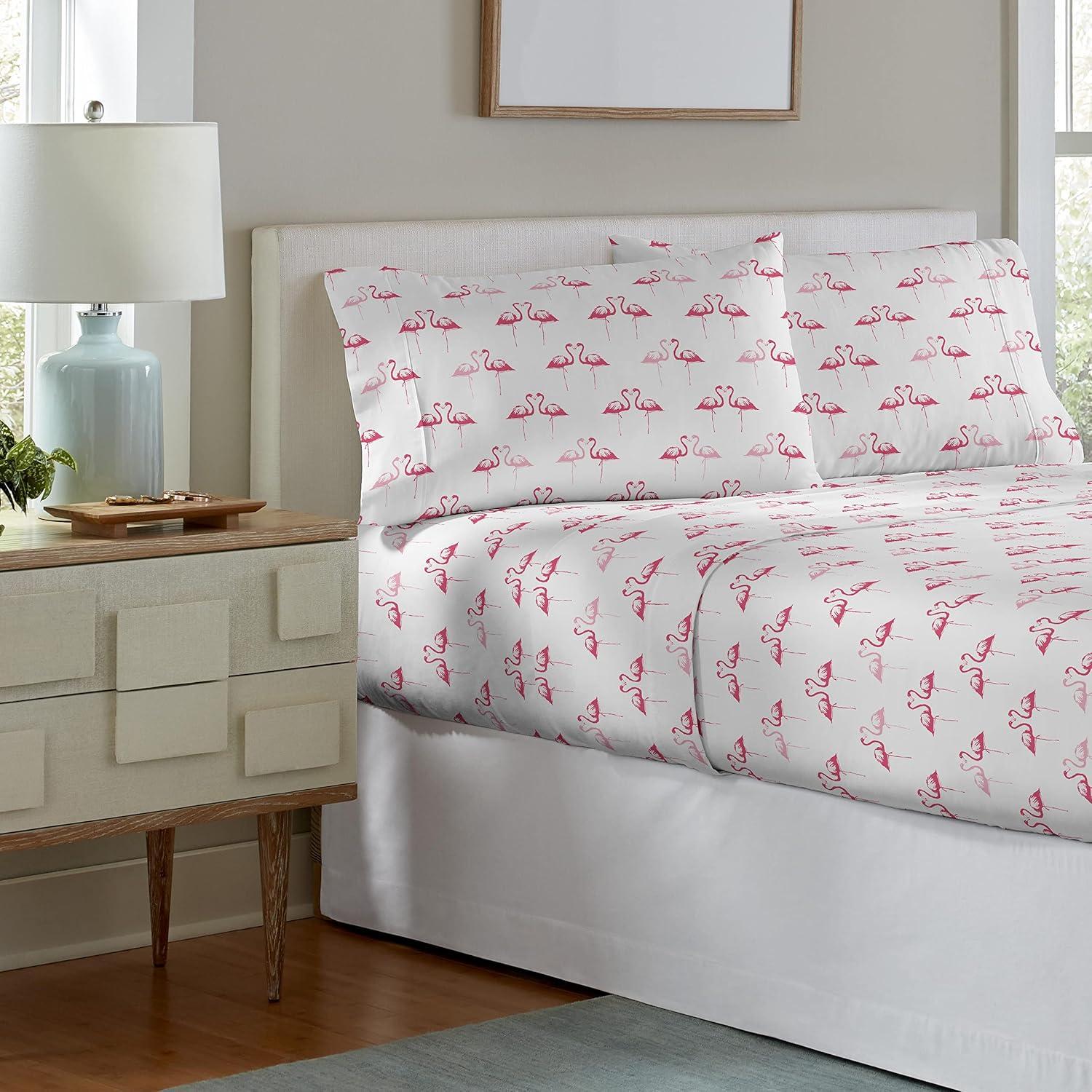 Pointehaven Flannel Animal Print Sheet Set