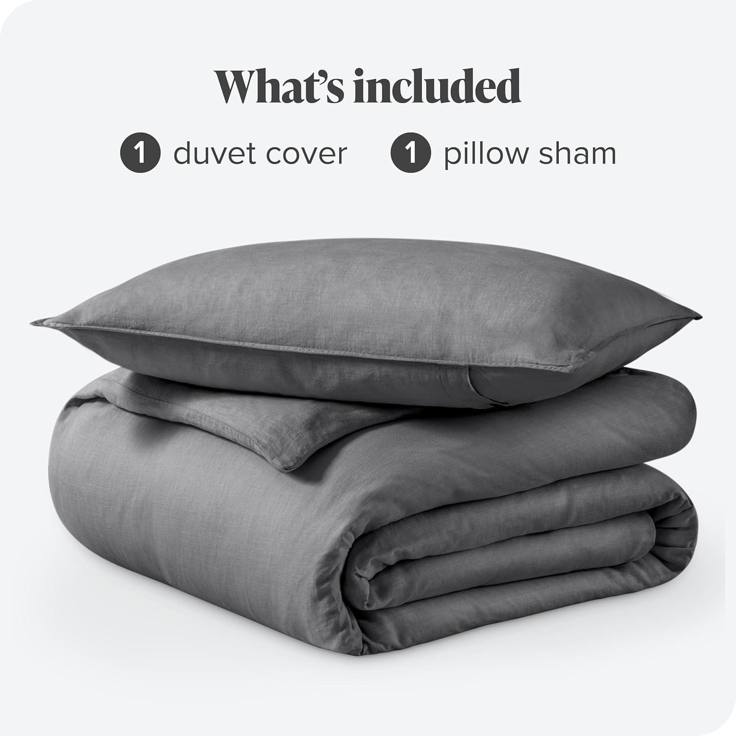 Bare Home Linen Duvet Cover Set