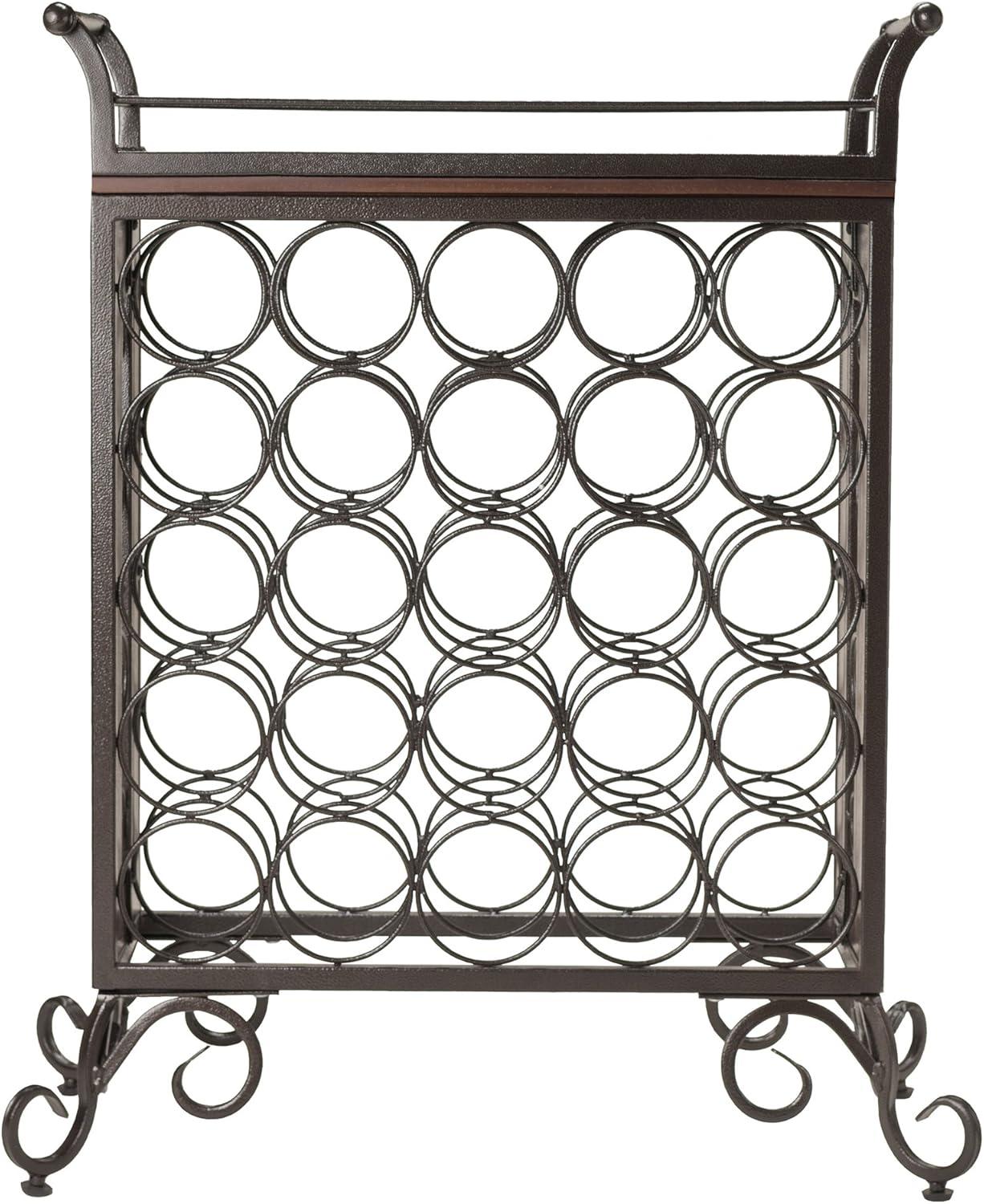 Silvano Wine Rack Metal/Antique Bronze - Winsome