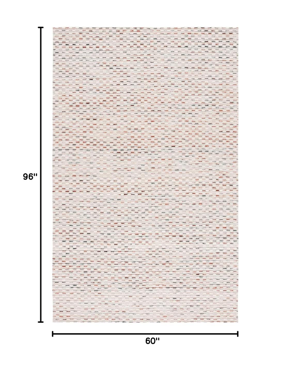 Marbella MRB158 Hand Woven Indoor Area Rug - Beige/Rust - 5'x8' - Safavieh