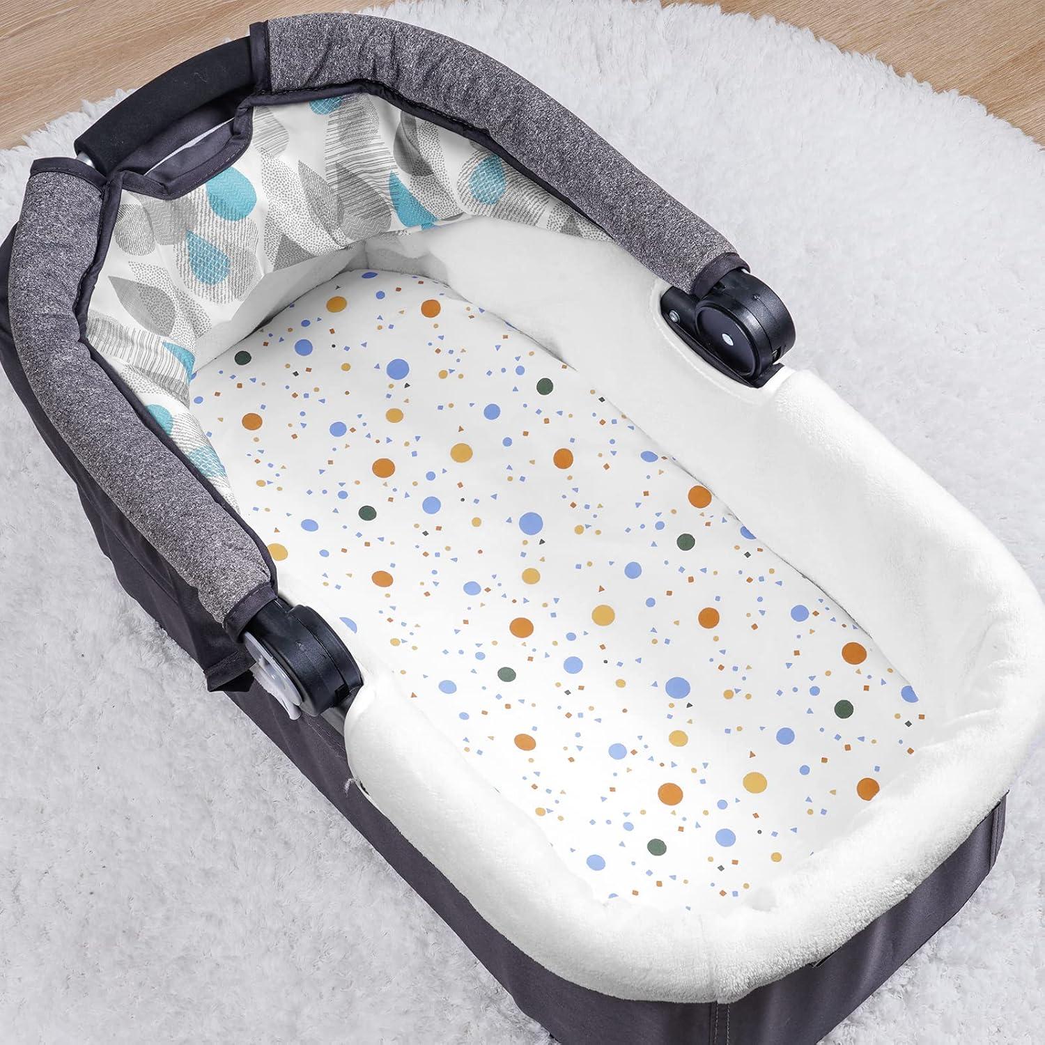 Ely's & Co. Baby Fitted Bassinet Sheet 100% Combed Jersey Cotton for Baby Boy 2 Pack