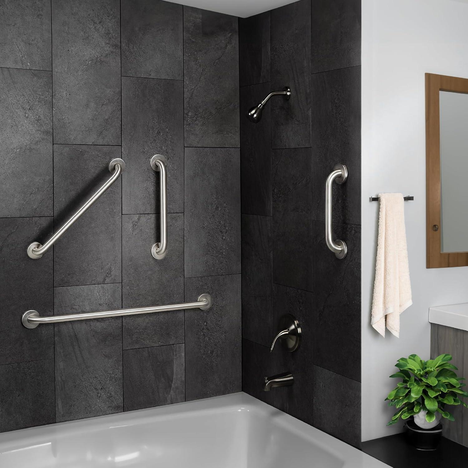 16-Inch Brushed Stainless Steel ADA Compliant Grab Bar