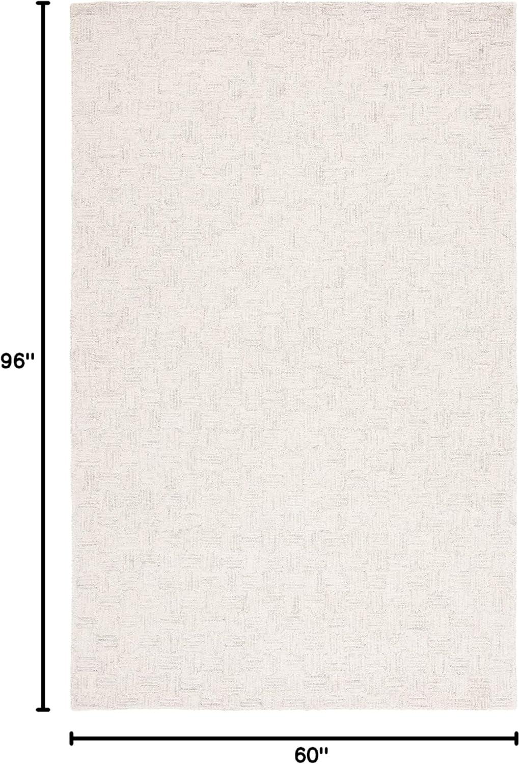 Micro-Loop MLP537 Hand Tufted Area Rug - Light Grey/Ivory - 5'x8' - Safavieh.