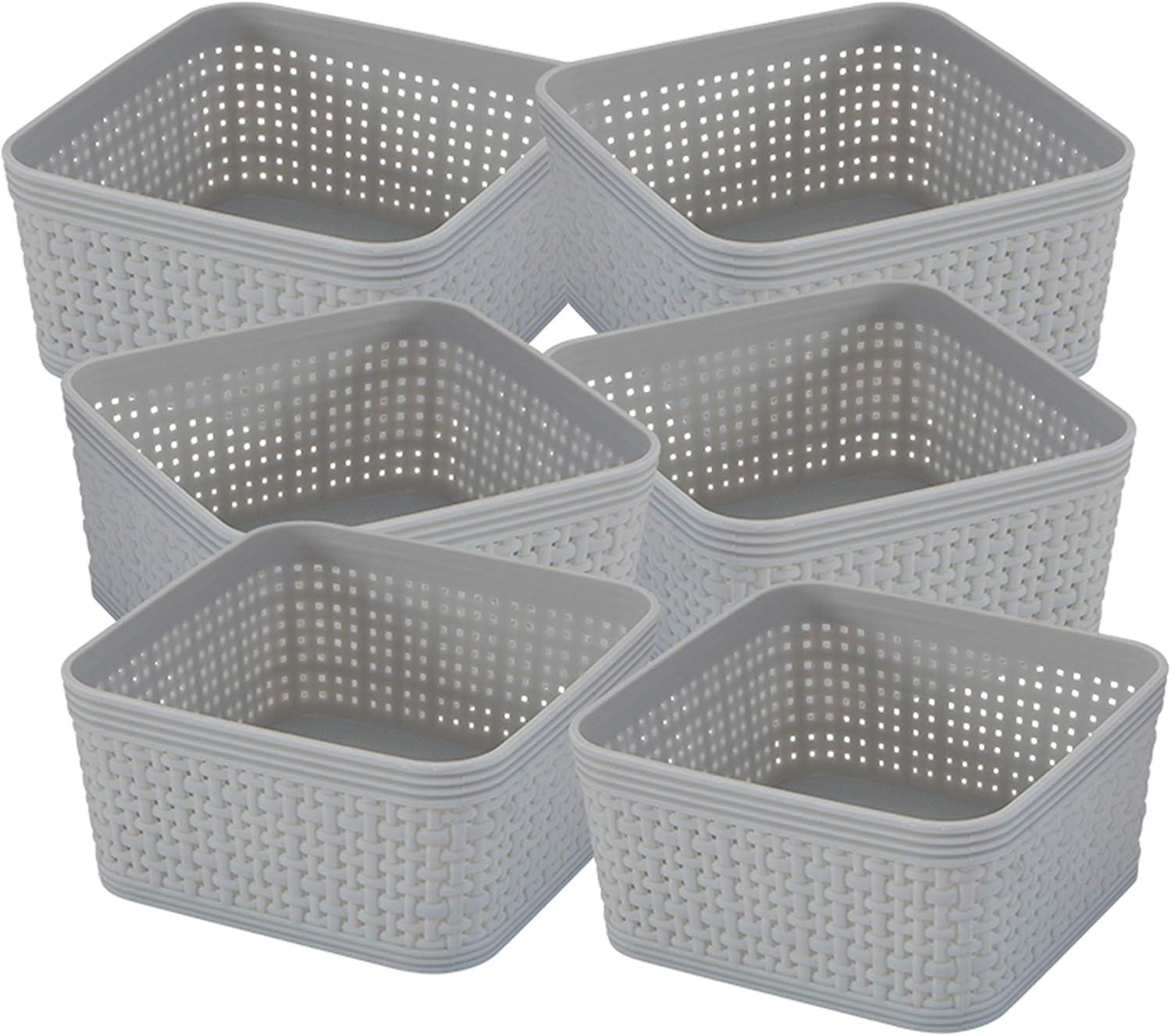 Simplify Simplify Plastic Basket (Set of 6)