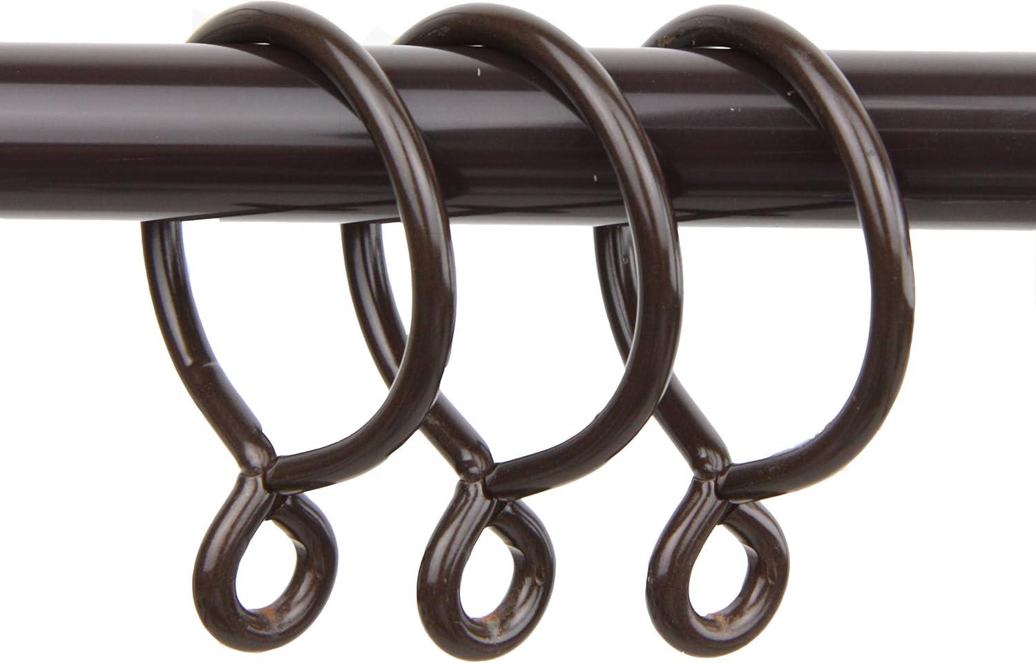 Cocoa Nickel Metal Curtain Eyelet Rings Set of 10