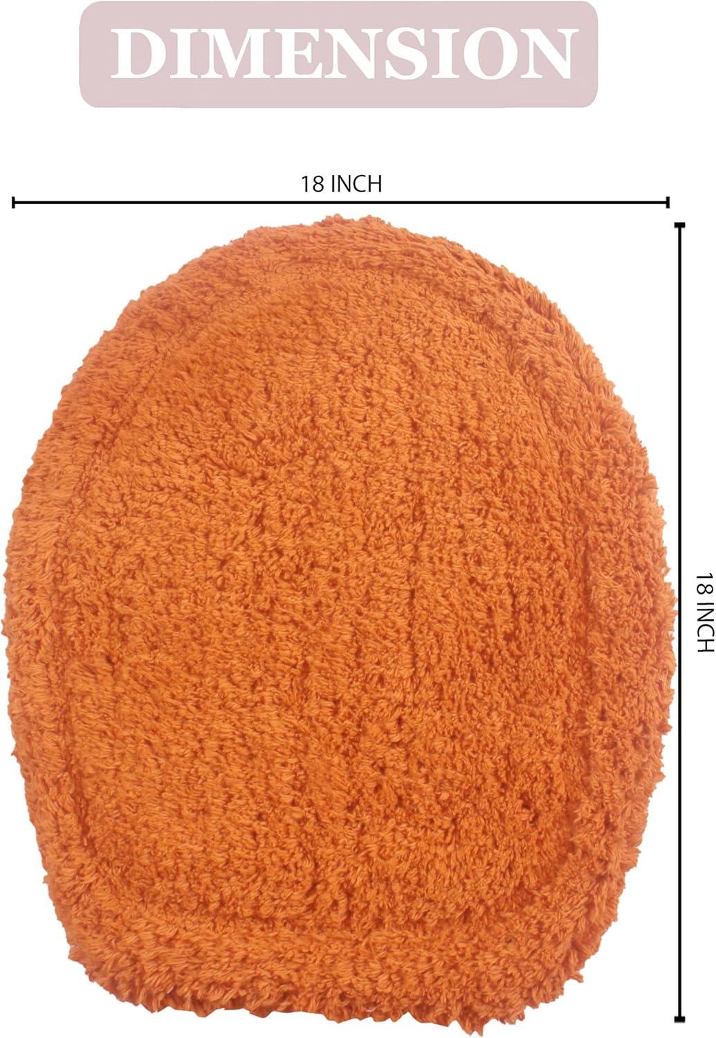 Home Weavers Inc Home Weavers WaterFord Collection Cotton Soft, Water Absorbent Toilet Seat Lid Cover, Machine Washable 18"x18" Toilet Lid Cover