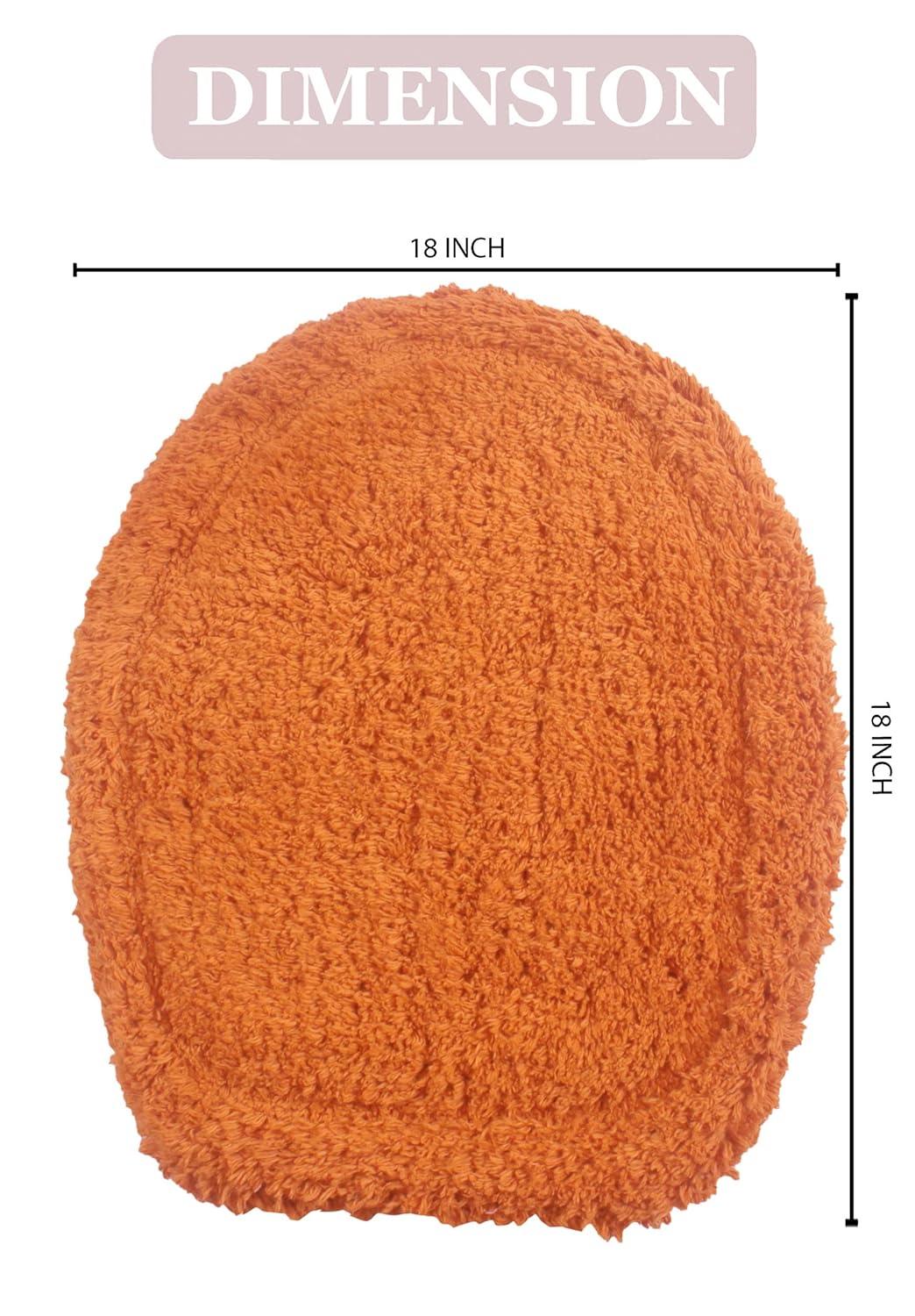 Home Weavers Inc Home Weavers WaterFord Collection Cotton Soft, Water Absorbent Toilet Seat Lid Cover, Machine Washable 18"x18" Toilet Lid Cover