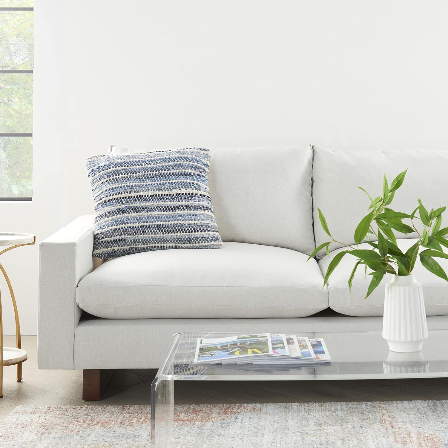 Life Styles Woven Throw Pillow Denim - Mina Victory
