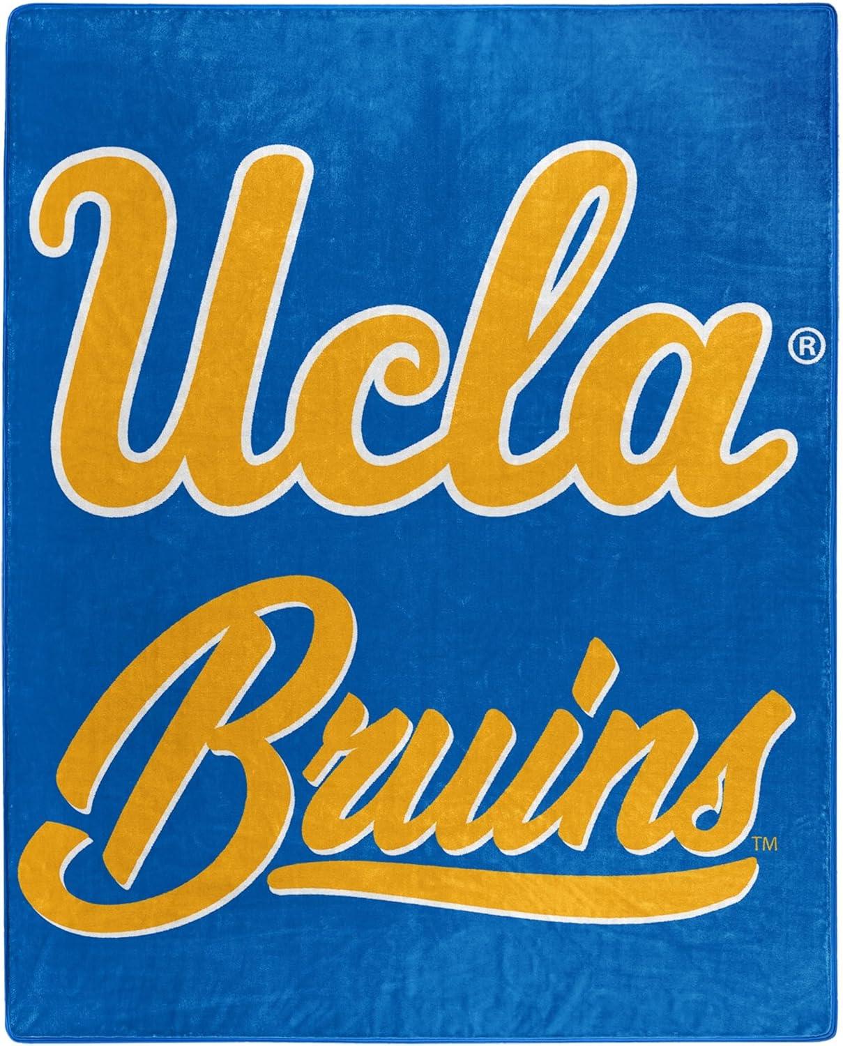 UCLA Bruins Blue and Gold Raschel Throw Blanket