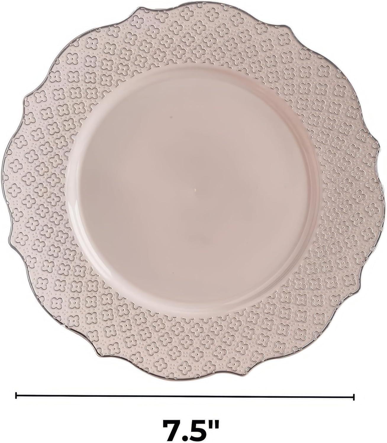 Silver Spoons Disposable Dessert Plate