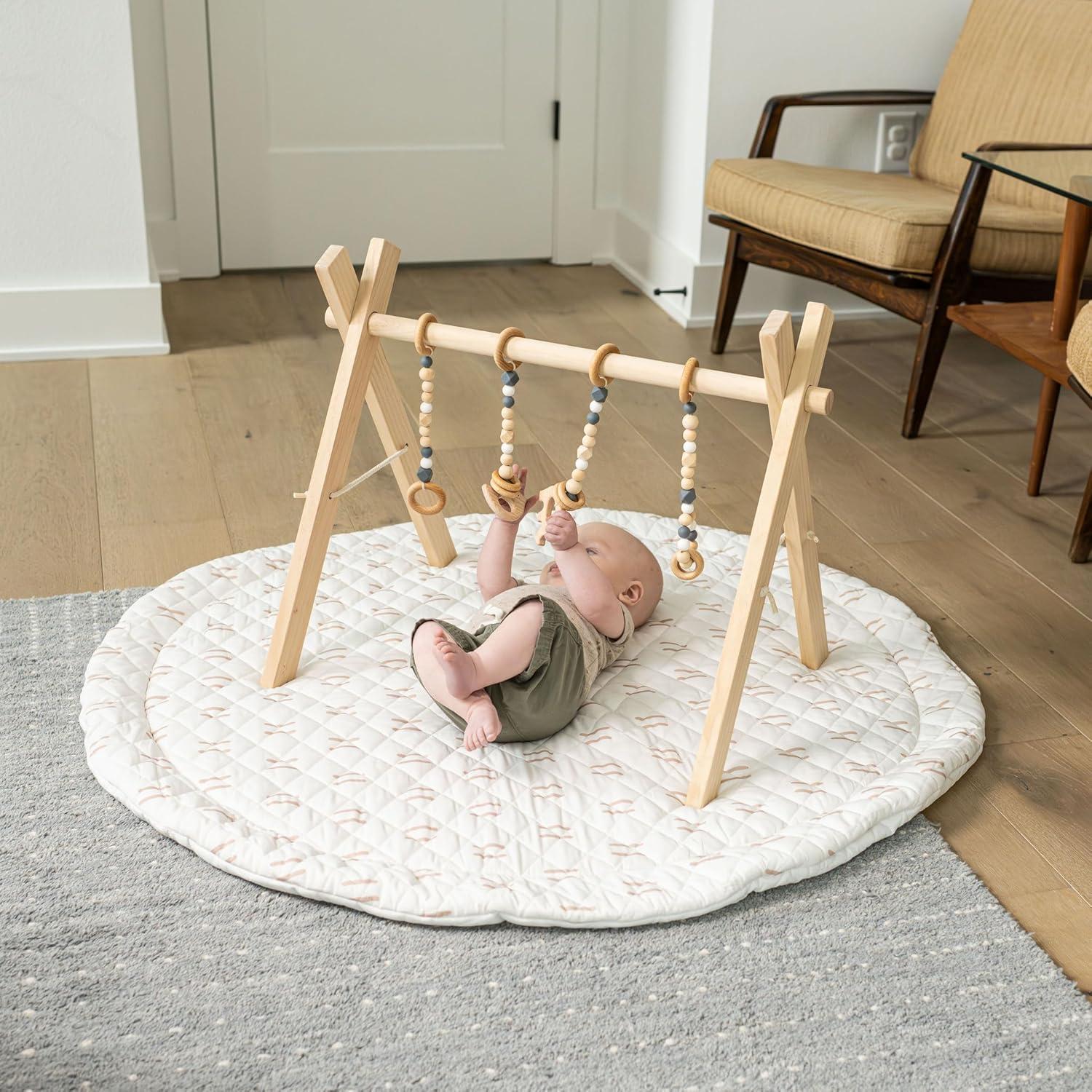 Extra-Large Round Neutral Line Baby Play Mat