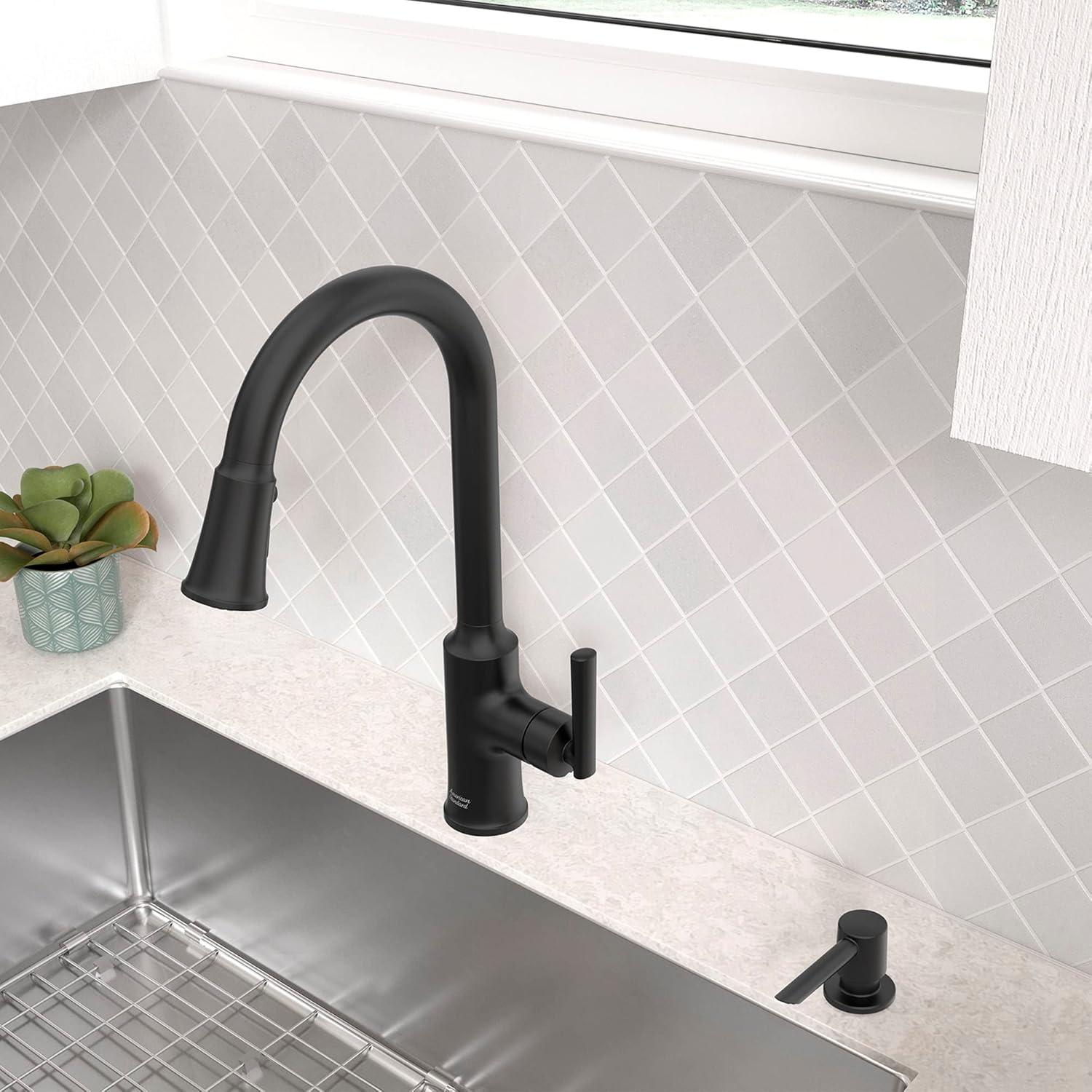 American Standard Raviv Pull Down Kitchen Faucet with Soap Dispenser