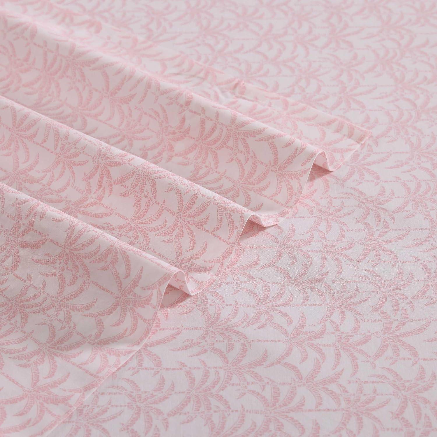 Tommy Bahama Lovely Palms Pink Queen Sheet Set