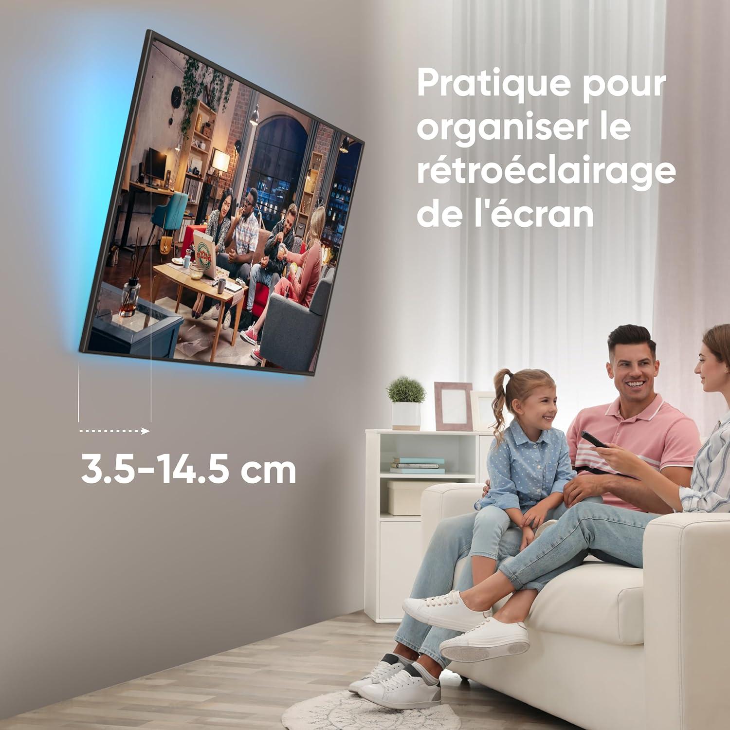 ONKRON Tilting TV Wall Mount with Low Profile Design for 43 to 85-inch LCD LED OLED Flat Panel TV Screens up to 80 lbs Ultra Slim TM6