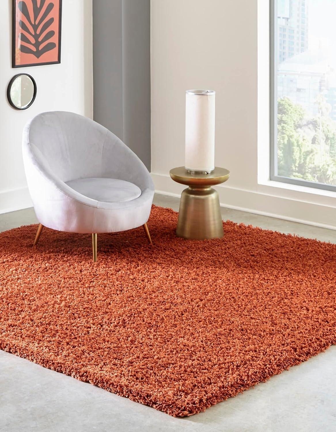 Unique Loom Solid Shag Solid Indoor Woven Area Rug