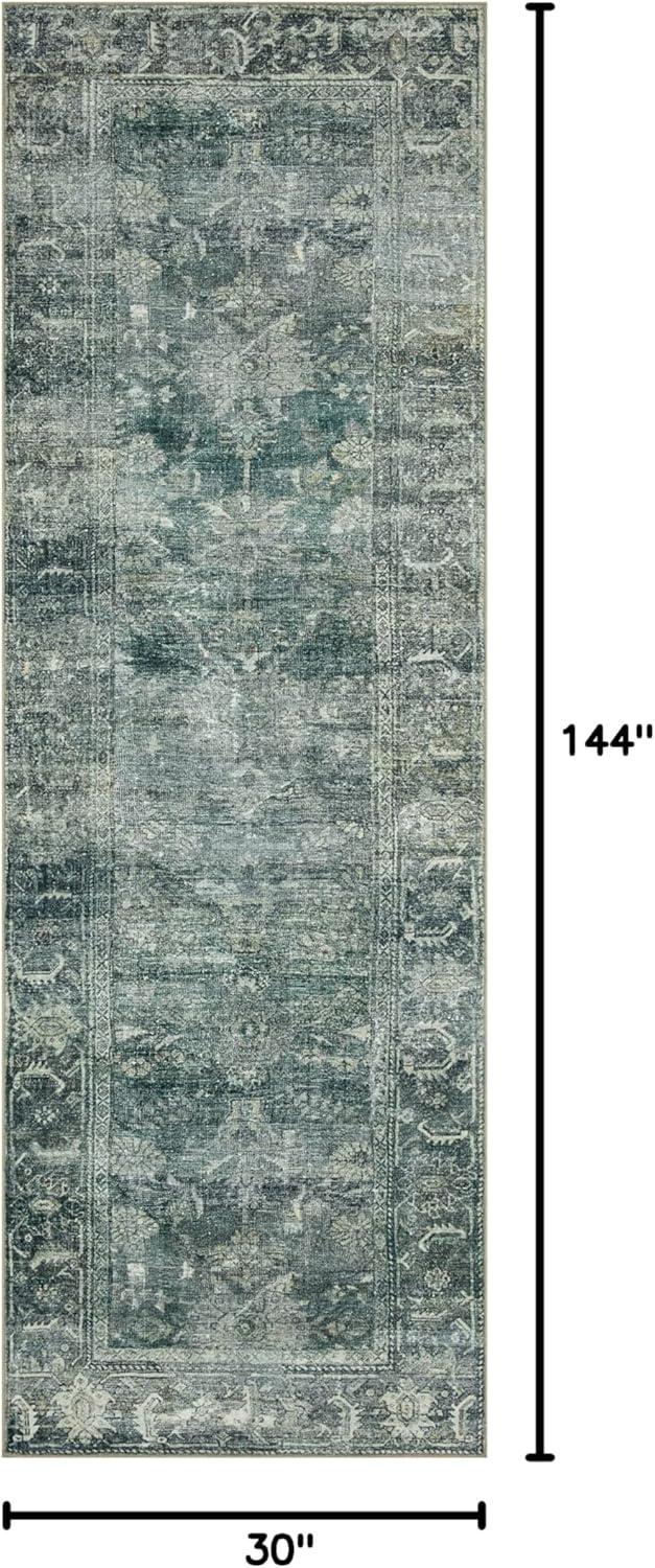 Magnolia Home By Joanna Gaines X Loloi Banks Machine Washable Blue / Lagoon Area Rug