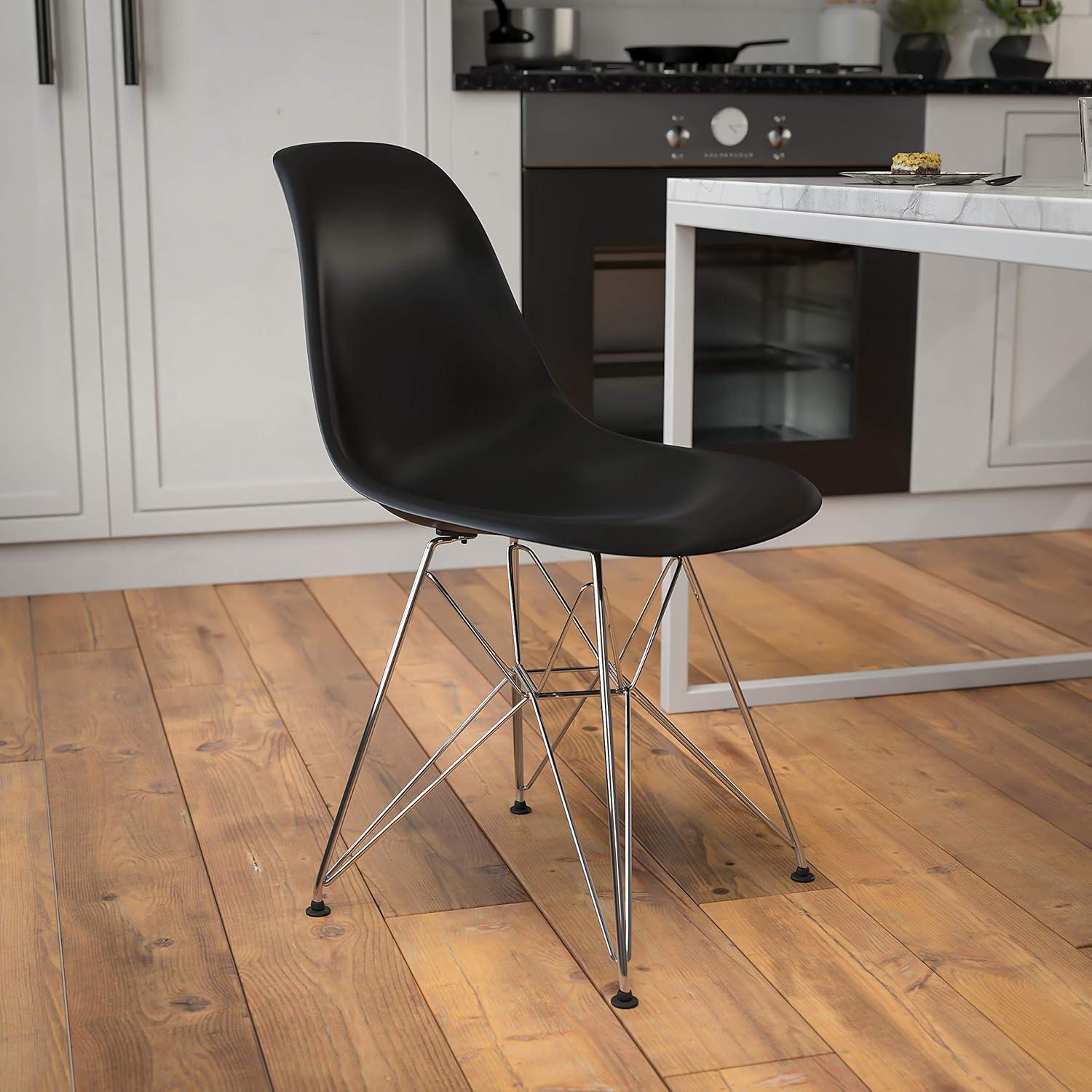 Flash Furniture Elon Series Plastic Chair with Chrome Base