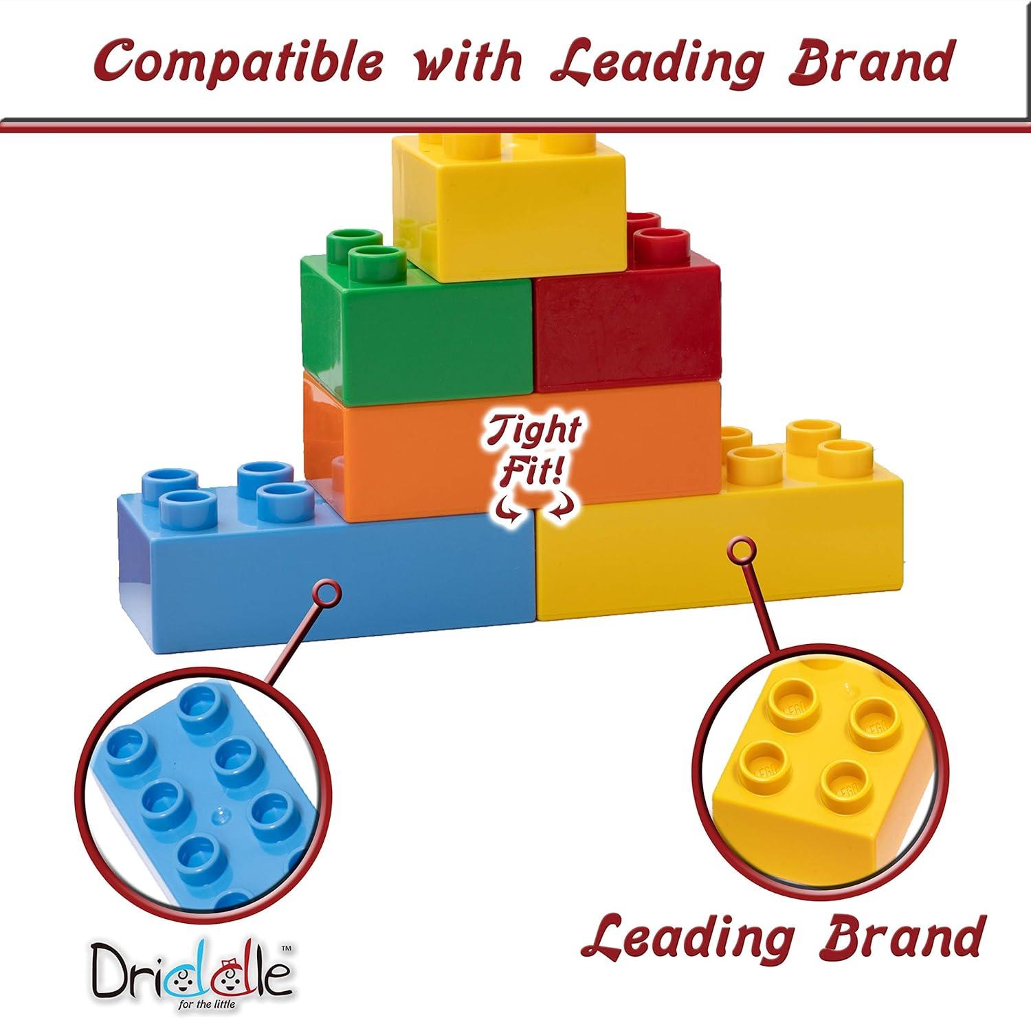 Big Building Blocks for Kids - STEM Toy - Classic Large Building Bricks - Compatible with All Major Brands - for Children All Ages - 50 Pieces