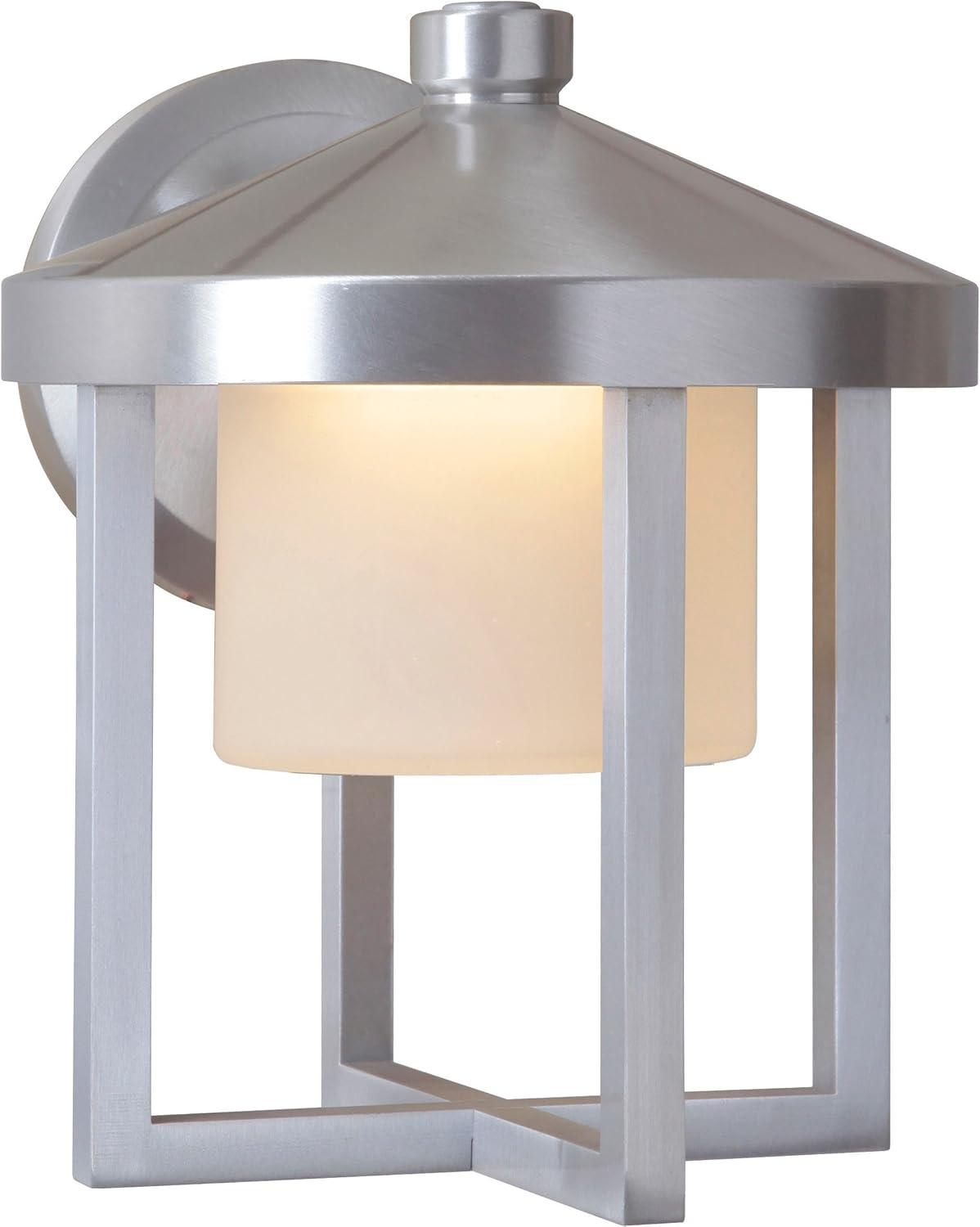 Satin Aluminum 8.75" Dimmable Outdoor LED Wall Lantern