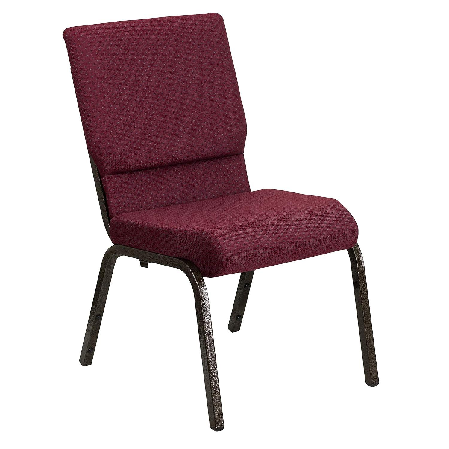 Flash Furniture Rayleigh Stackable Faux Leather Seat Waiting Room Chair with Metal Frame