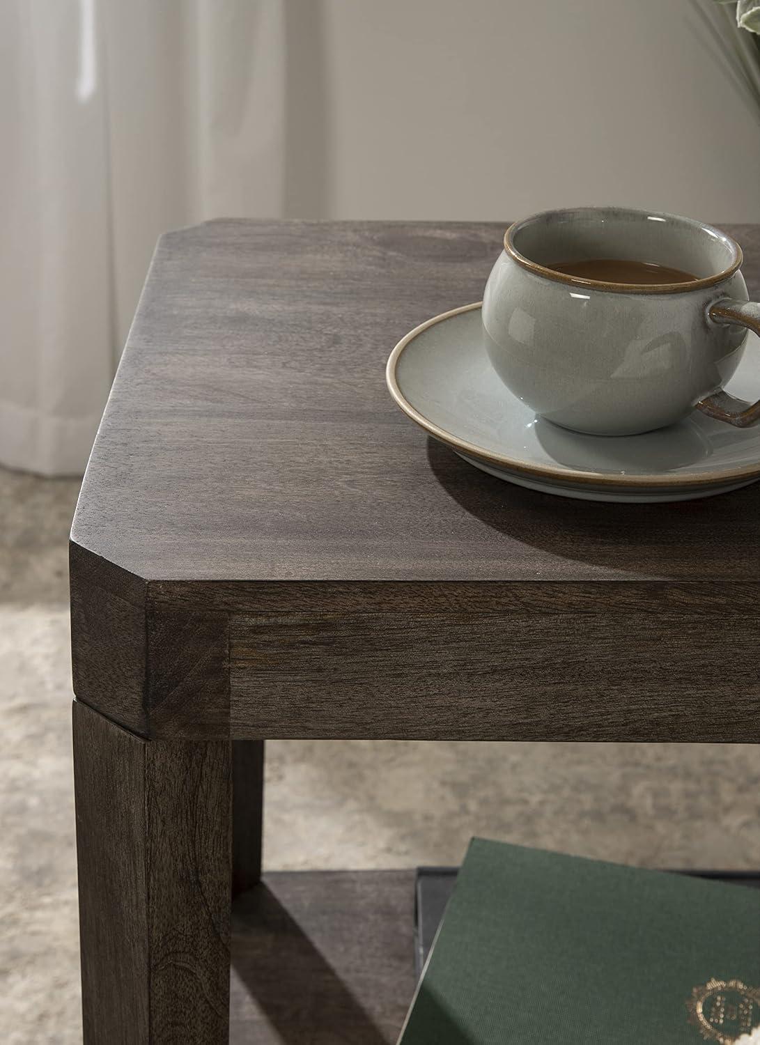 Kate and Laurel Talcott Rectangle Wood Side Table, 22x14x26, Gray