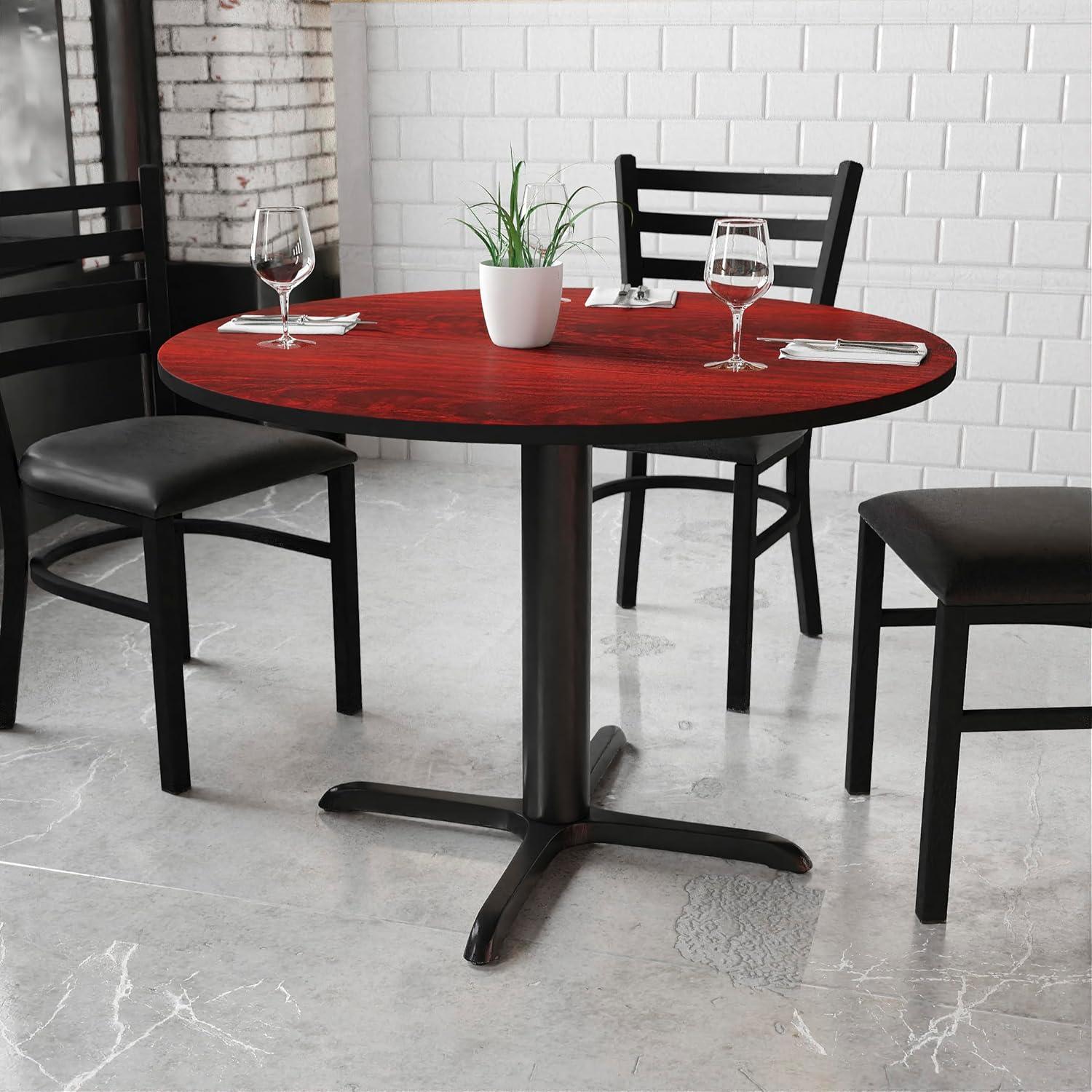 Flash Furniture Carrus Round Laminate Table Top with Height Table Base