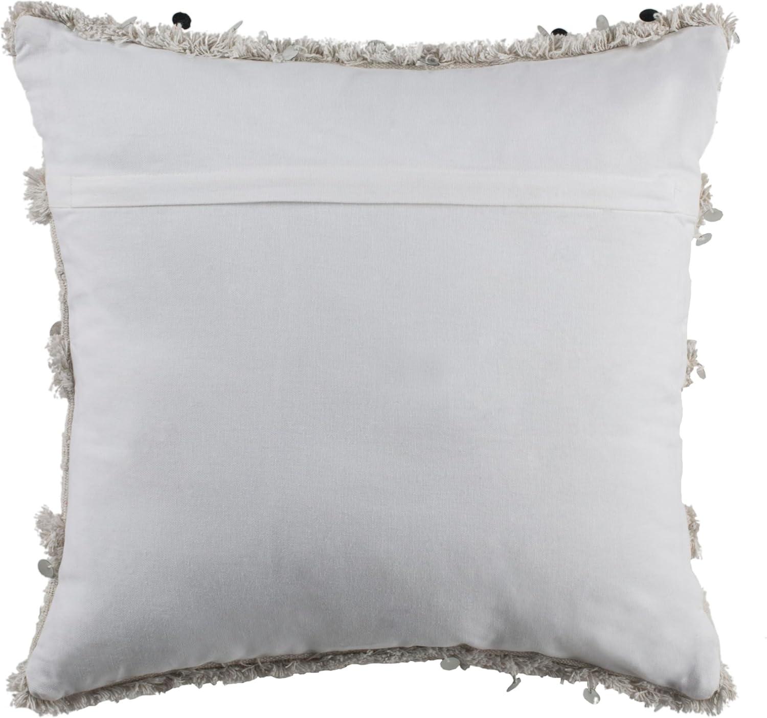 Laclede Sequined Cotton Throw Pillow