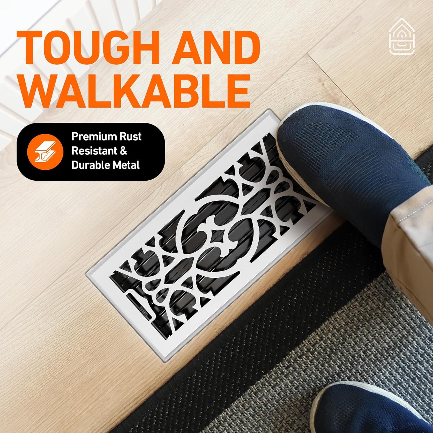 Home Intuition Victorian Floor Vent Cover Register With Mesh Net