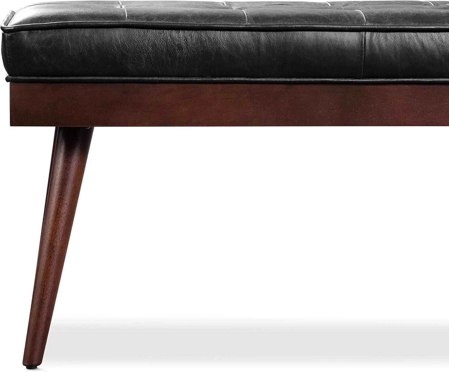 Athan Full-Grain Italian Genuine Leather Bench