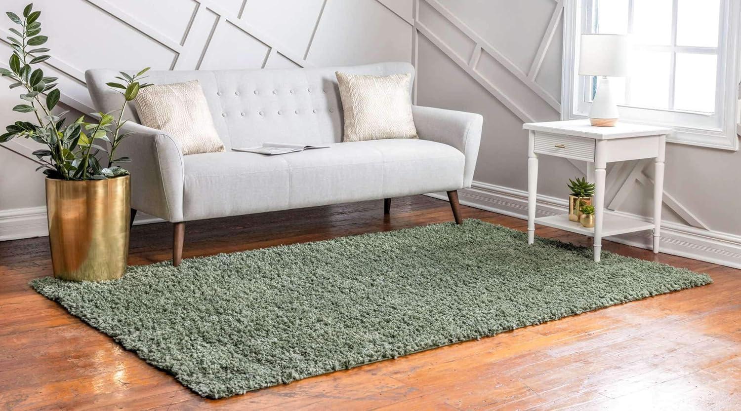 Unique Loom Davos Shag Solid Indoor Woven Area Rug