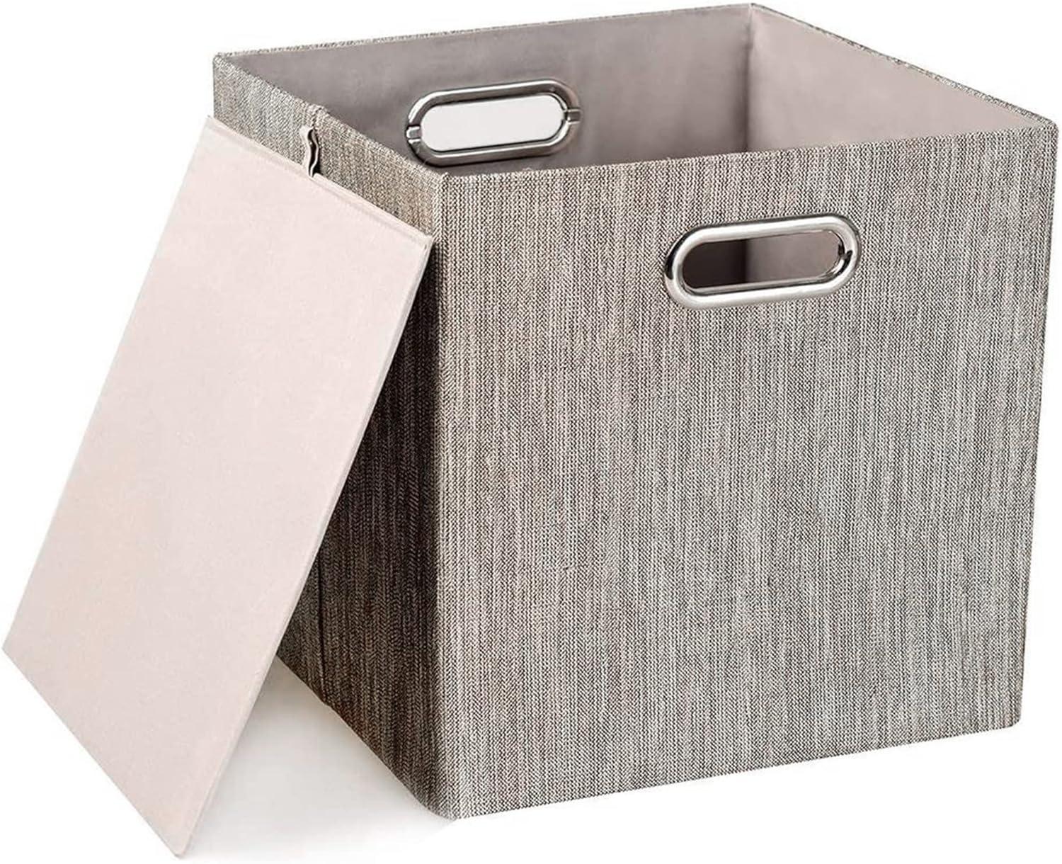 Posprica 3X Thicker Collapsible Storage Bins,13×13 Foldable Storage Cube Boxes Fabric Drawer for Closet Shelf Cabinet Bookcase