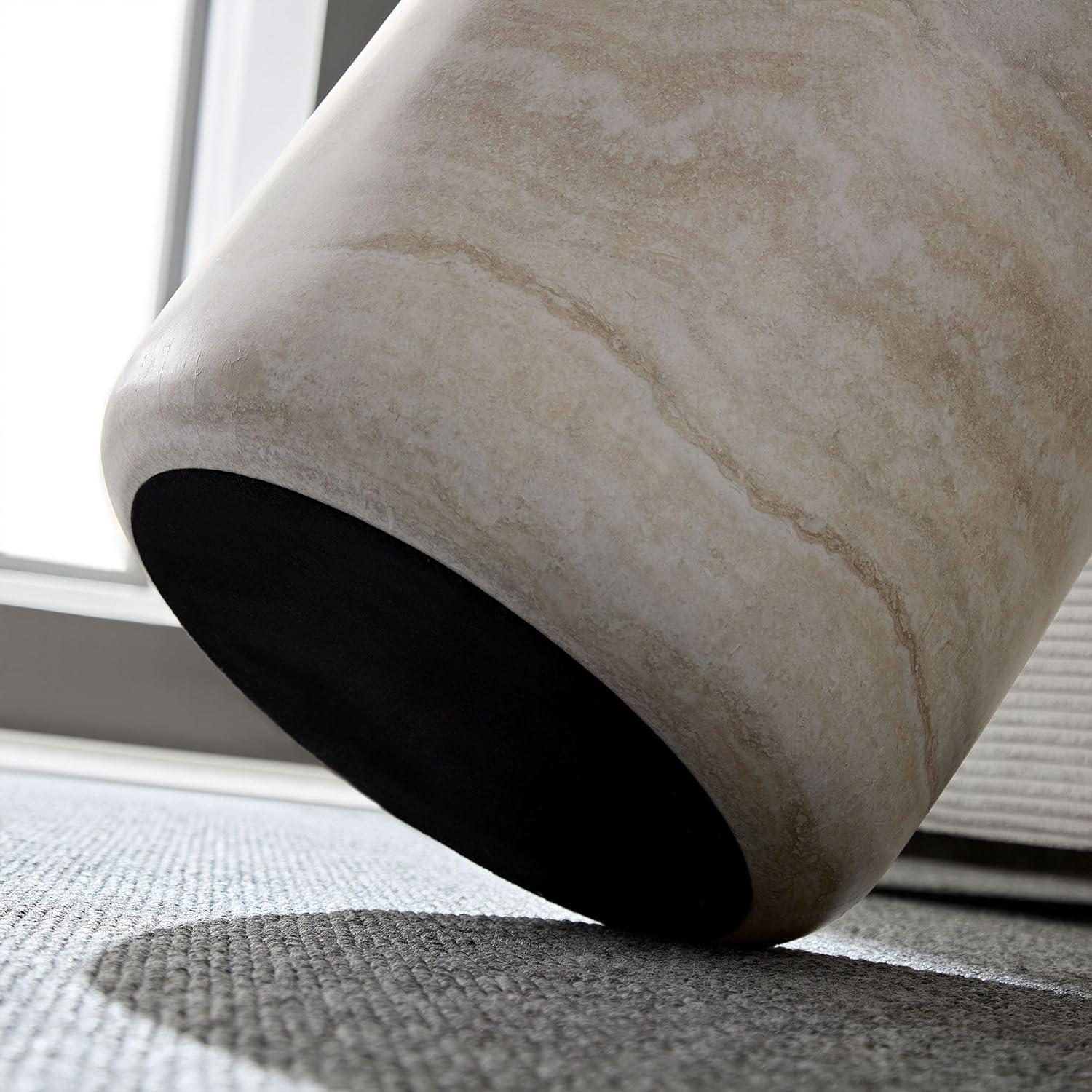 WILLIAMSPACE Nesting Coffee Table Set of 2, Matte Orange Round Wooden Coffee Tables, Modern Luxury Side Tables Accent End Table for Living Room Apartment, 23.62"*23.62"*15.75"H (Orange,Round)