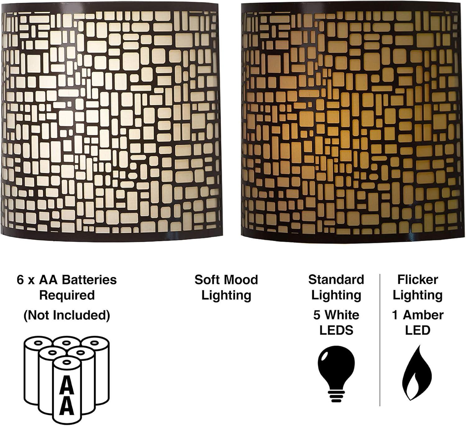 It's Exciting Lighting IEL-2901 London Barrel Wireless Wall Sconce, Amber, Wall, 9.88 in L x 3.90 in W x 9.87 in H