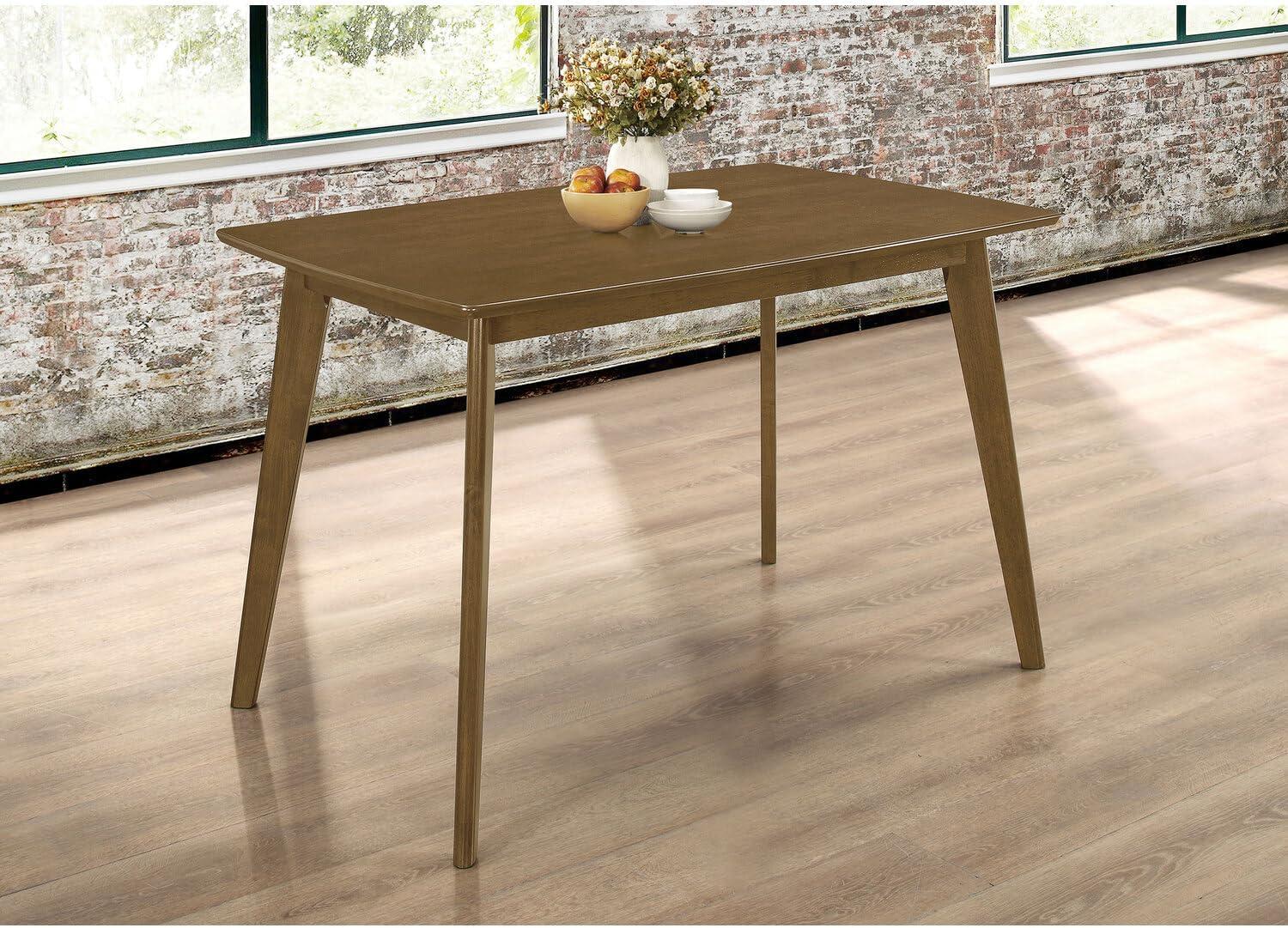 Kingfisher Lane Angled Leg Dining Table in Chestnut