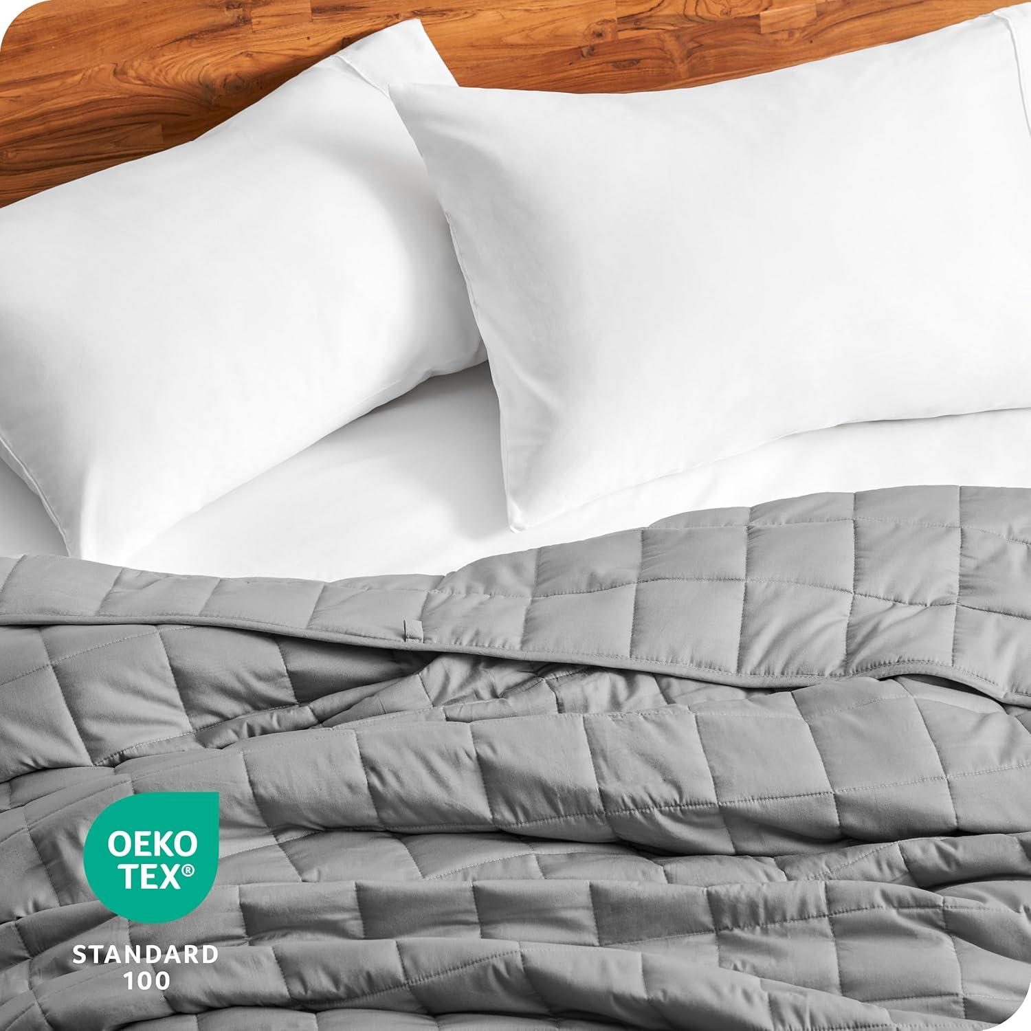Bare Home Cotton Twill Weighted Blanket