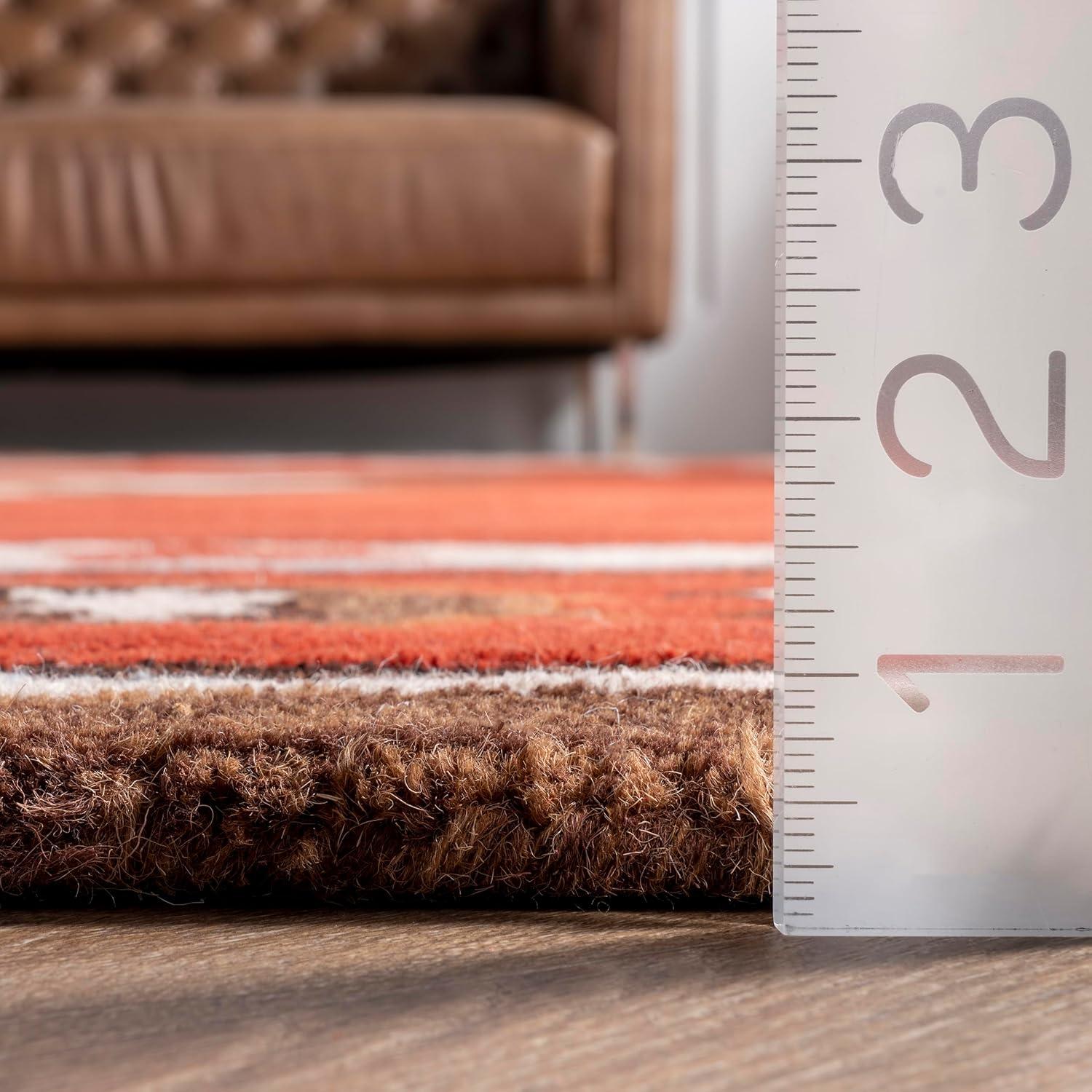 4'x6' Hand Tufted Shyla Area Rug Beige - nuLOOM: Wool, Bohemian Style, Medium Pile, Indoor Use