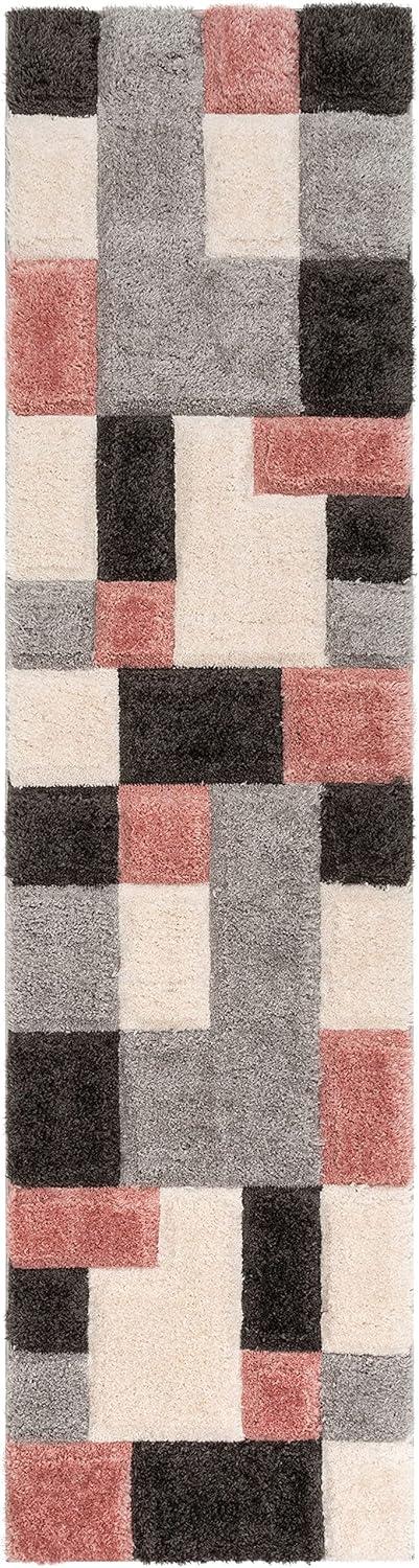 San Francisco Geometric Blush/Cream/Black Area Rug