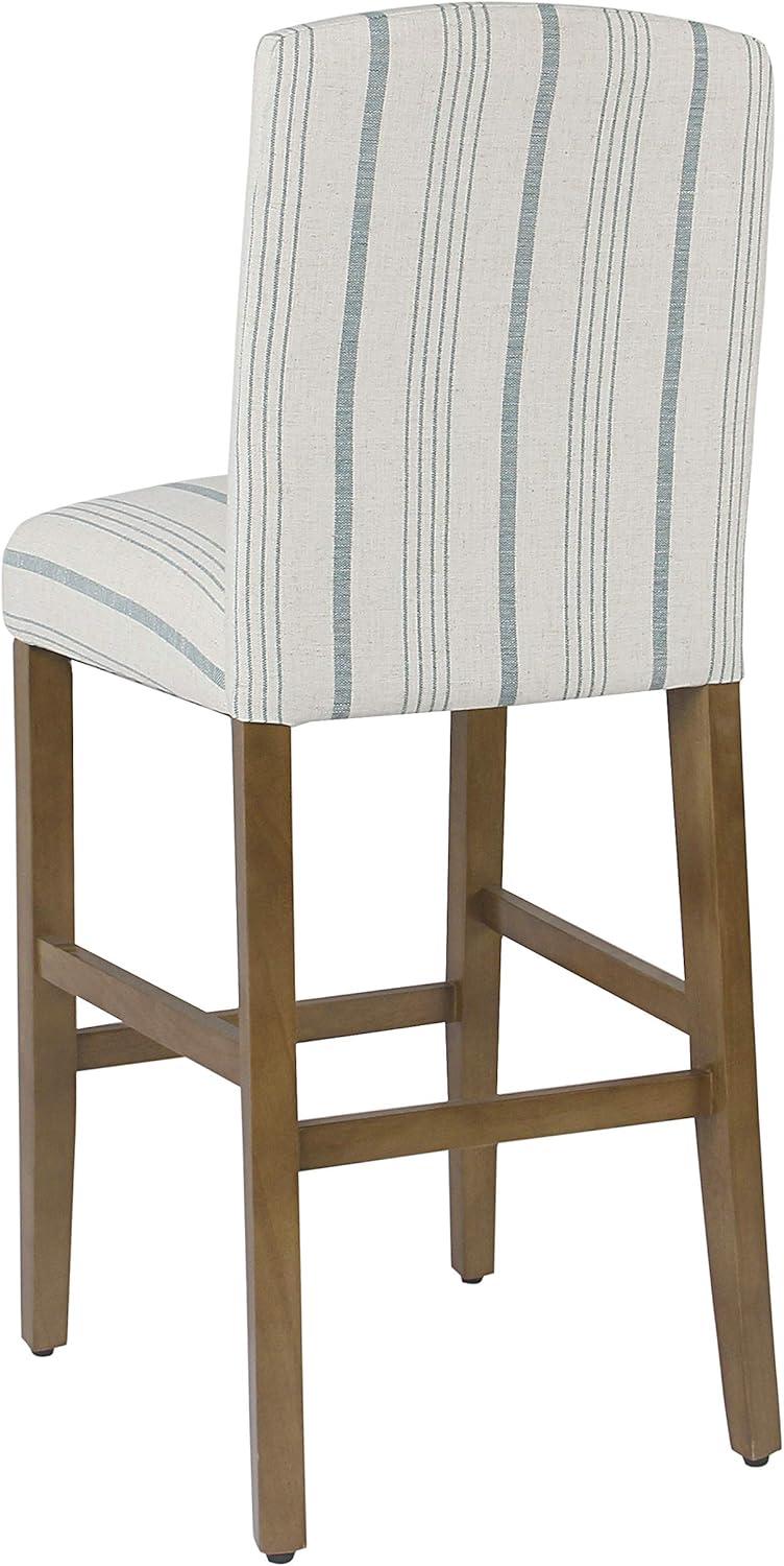 Classic Parsons High Back Barstool Blue - HomePop: Upholstered, Padded, Wood Legs, 250lb Capacity