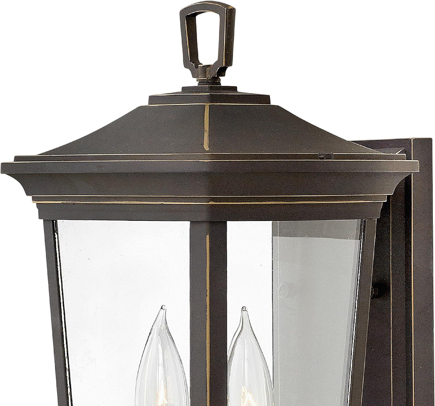 Oil Rubbed Bronze Outdoor Wall Lantern with Clear Glass